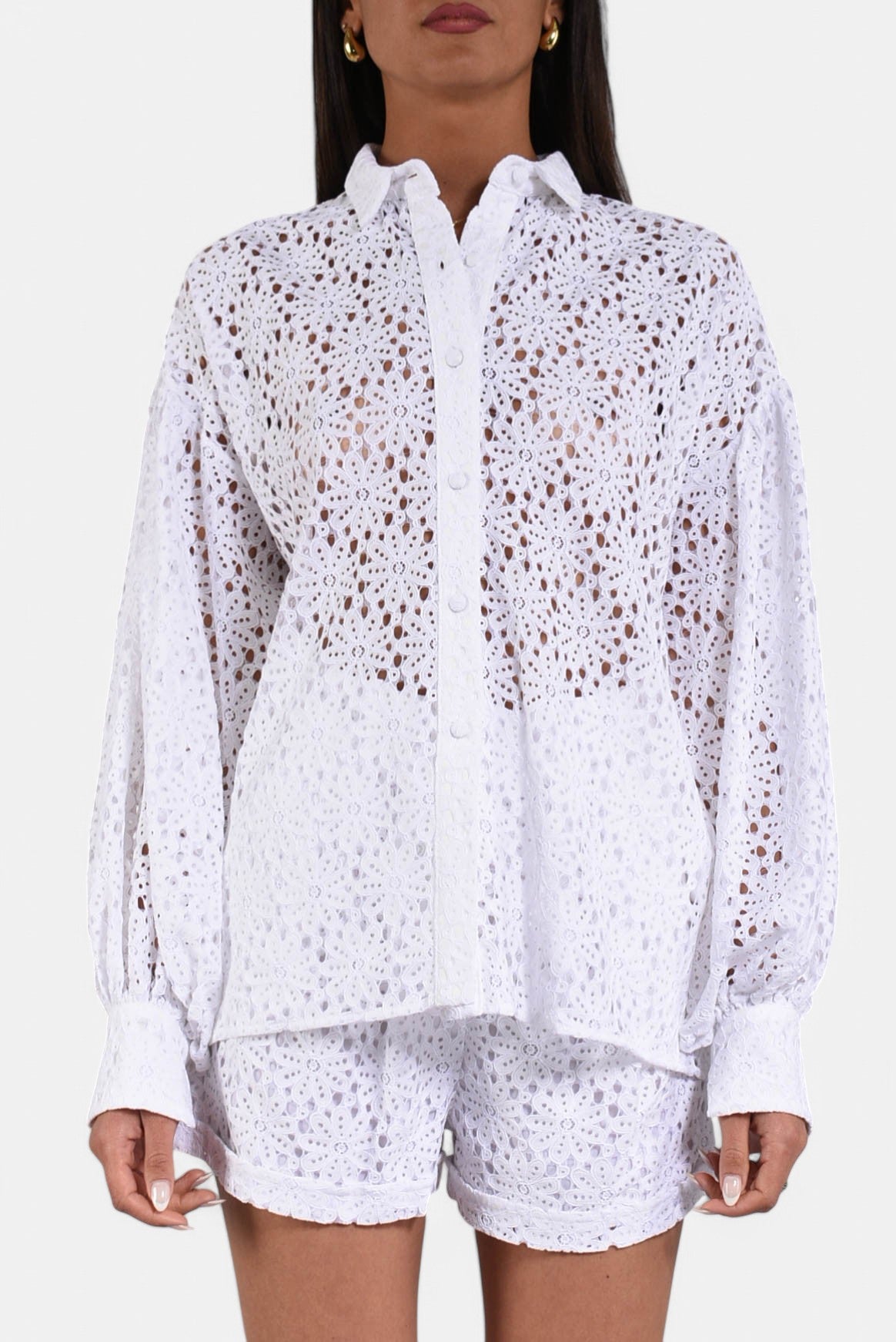 camicia in pizzo