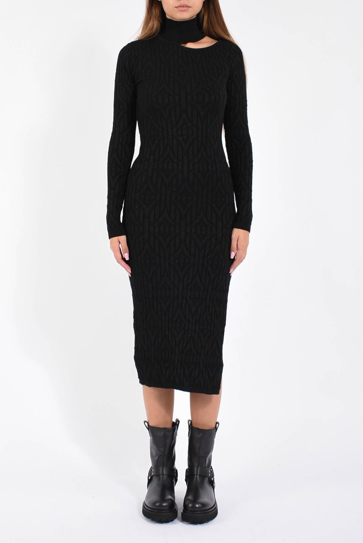 abito lungo in lurex