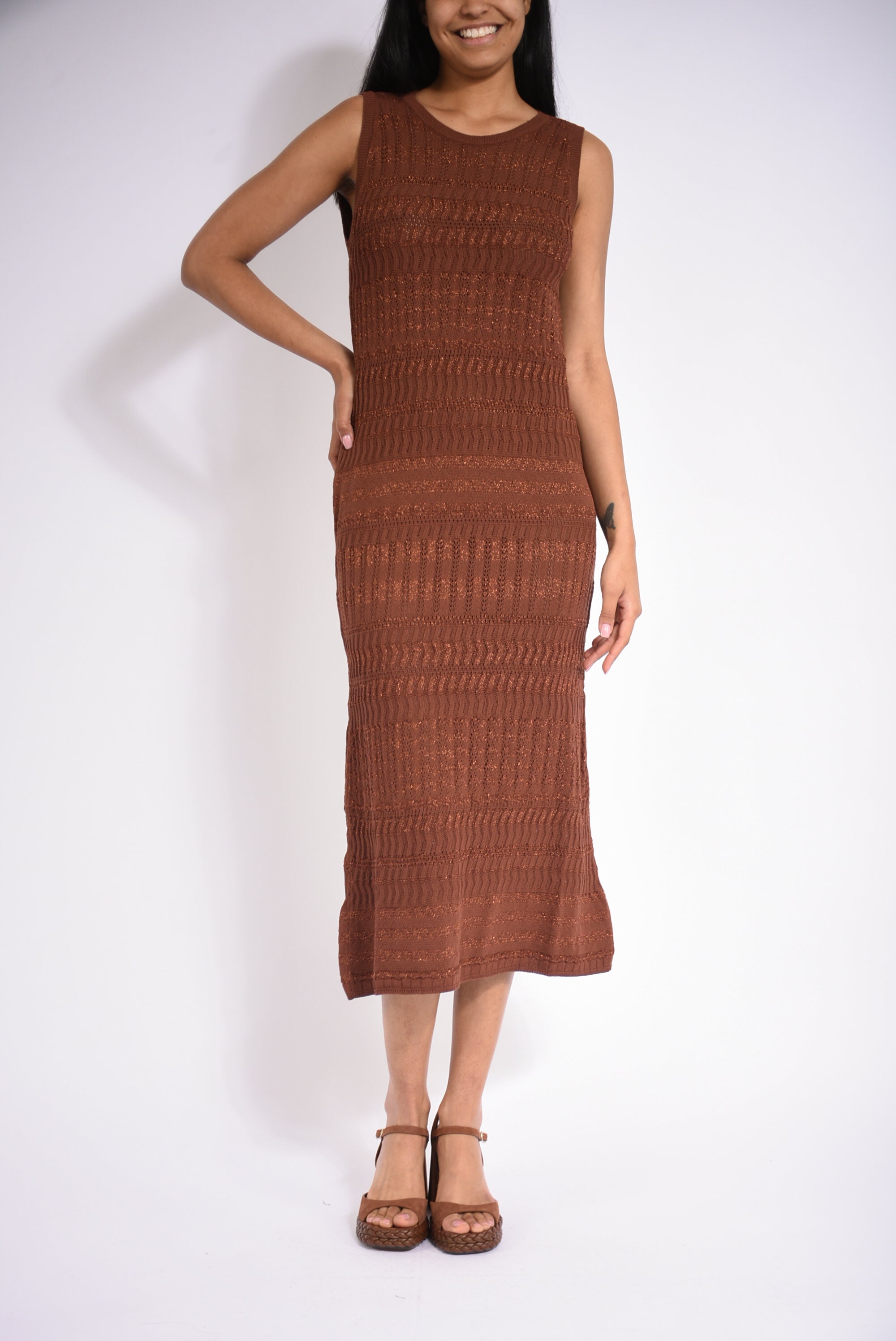 abito lungo smanicato lace