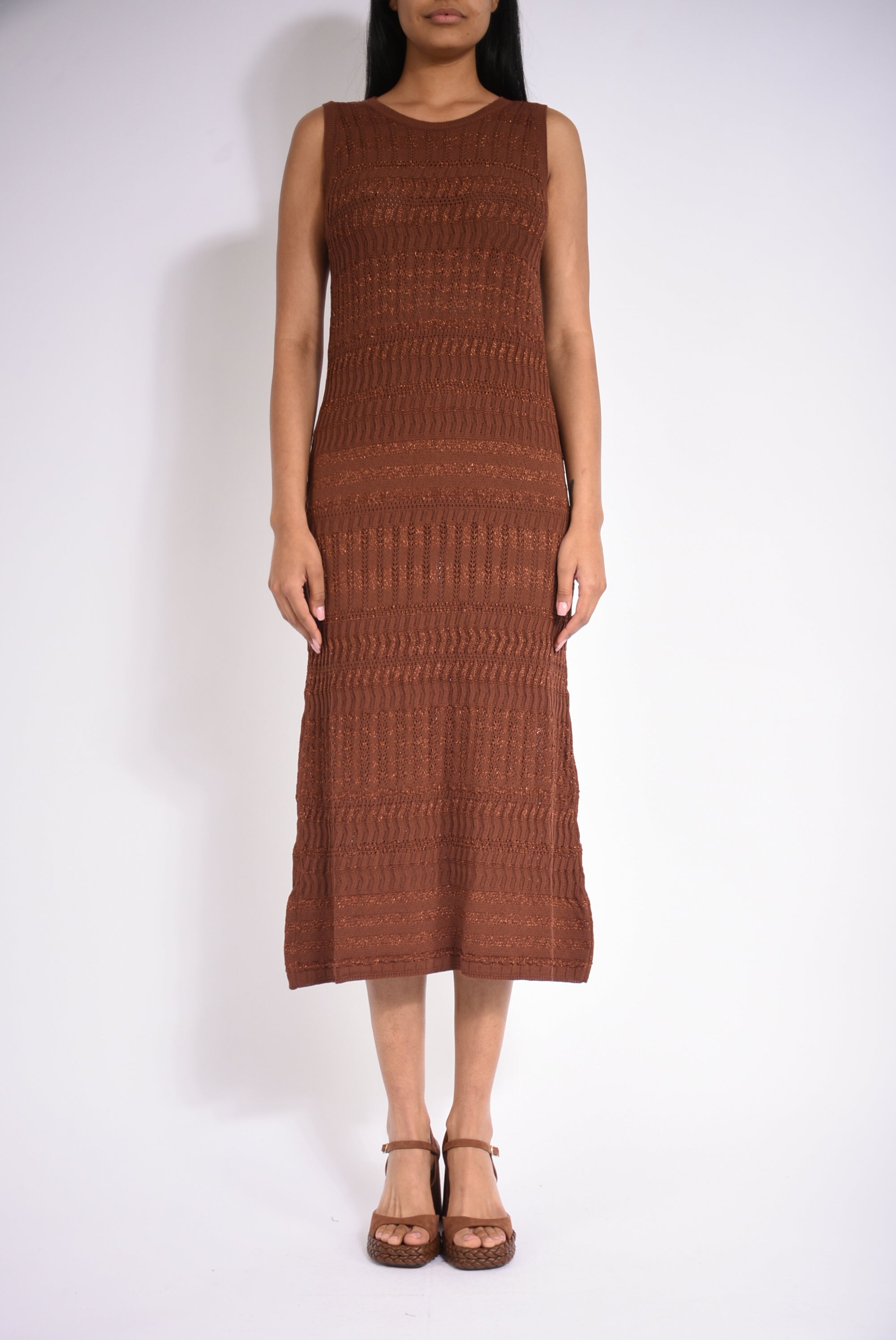 abito lungo smanicato lace