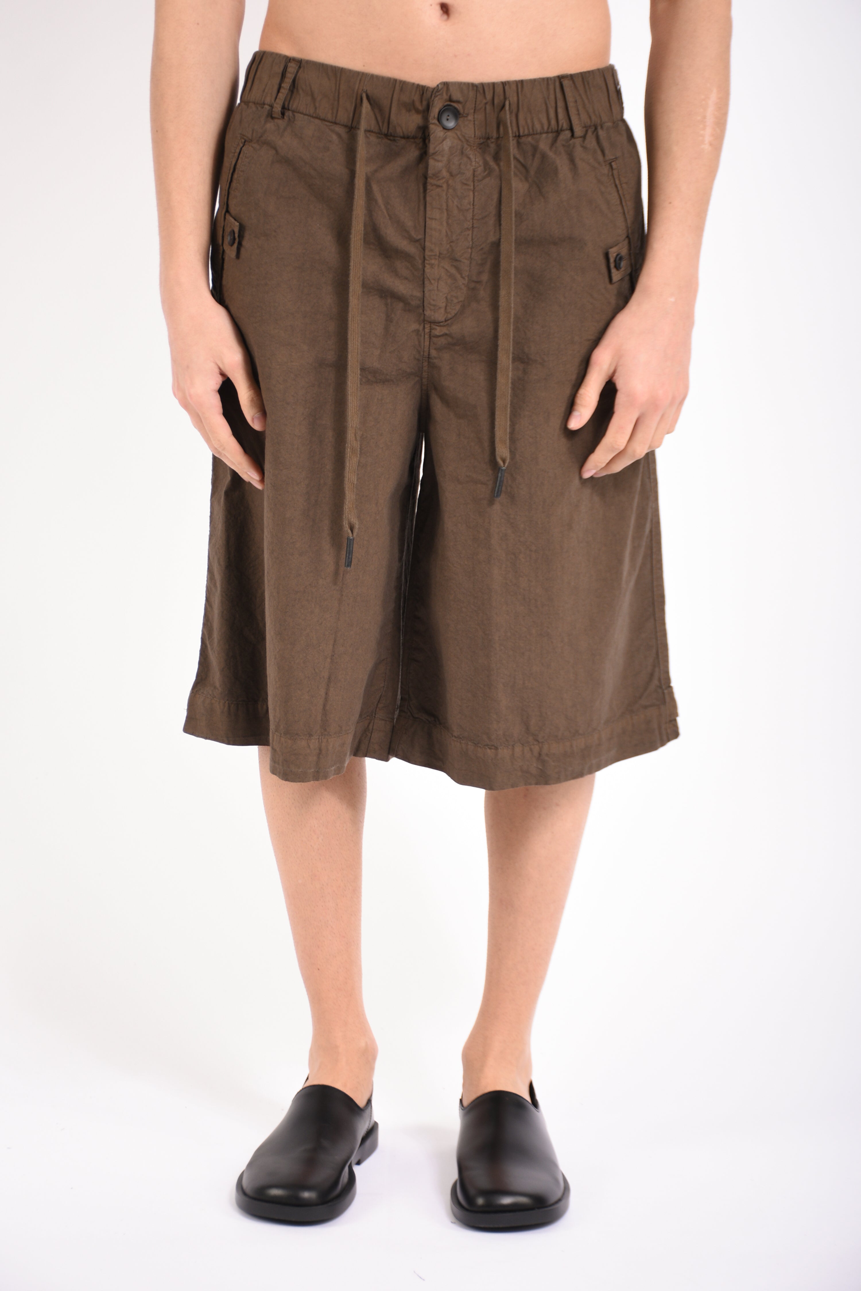Bermuda cropped pleated in viscosa
