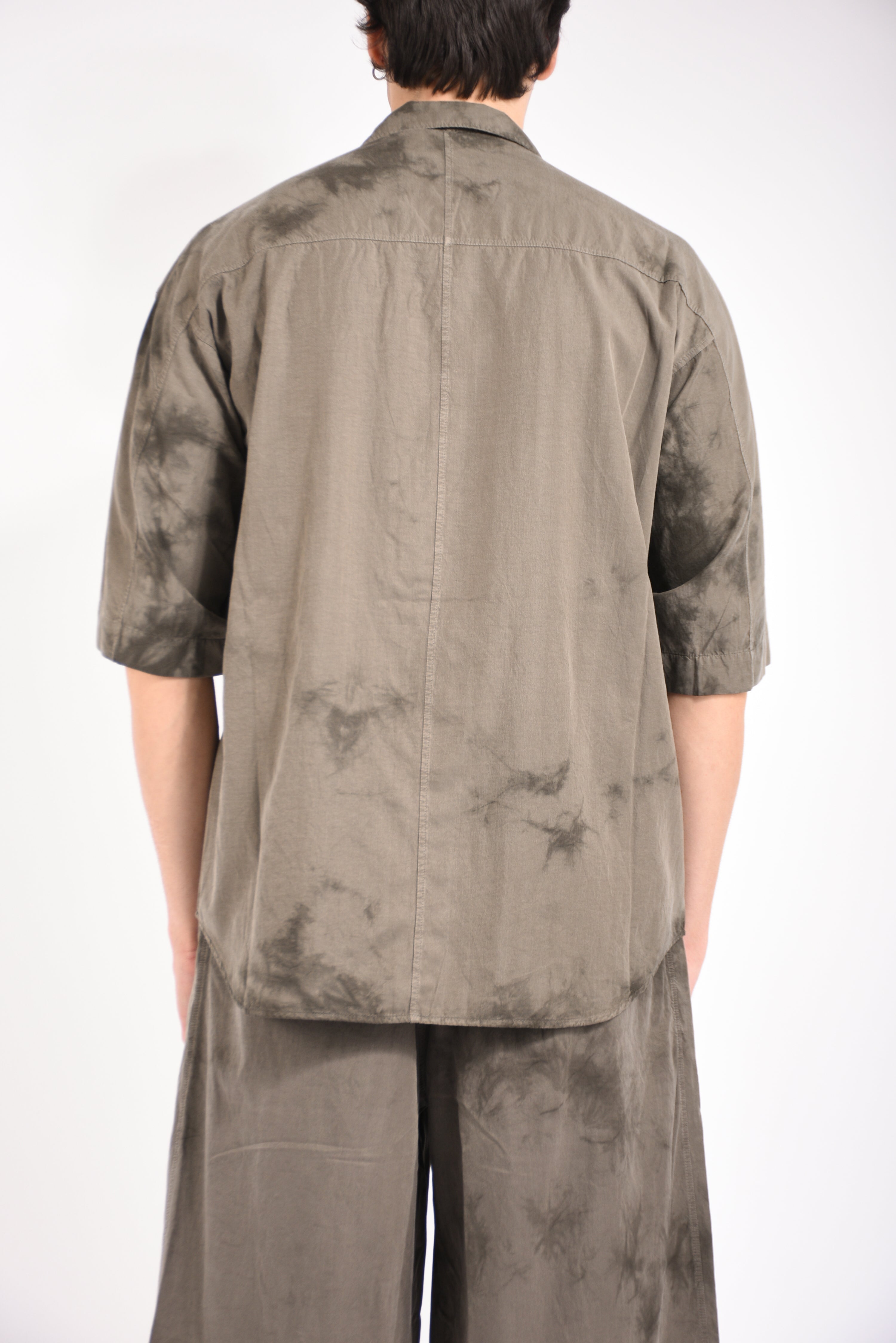 Camicia in cupro tye dyed