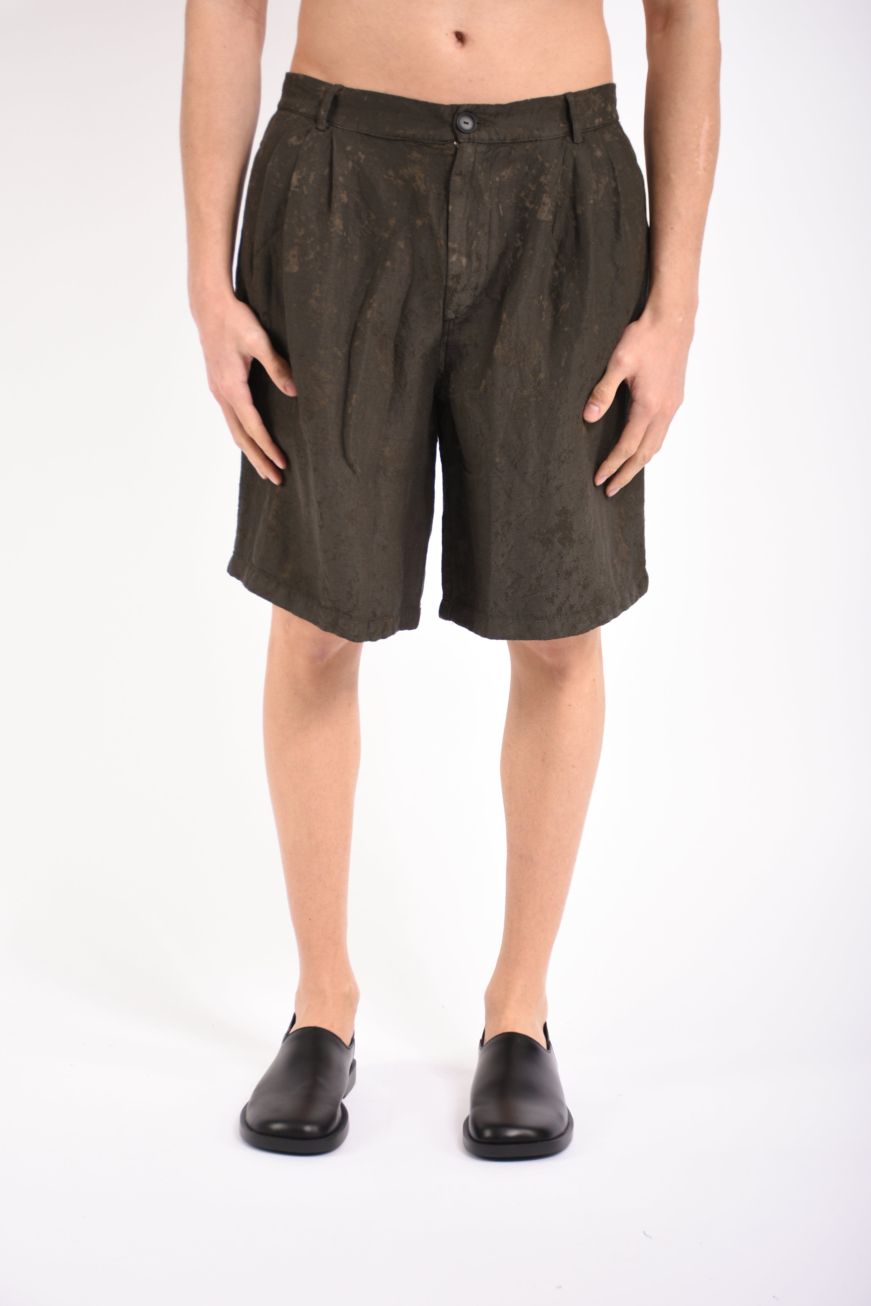 Bermuda pleated in viscosa