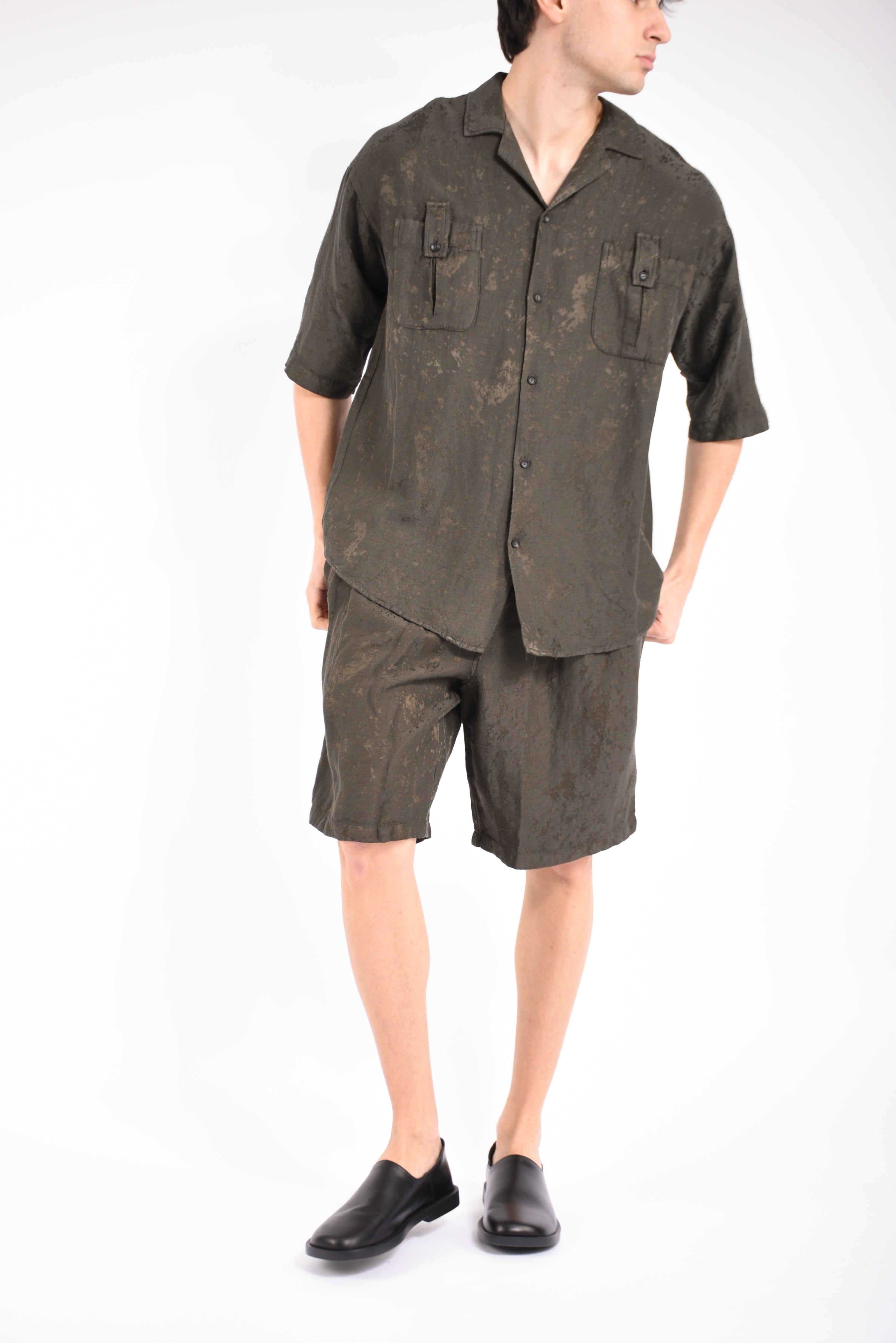Bermuda pleated in viscosa