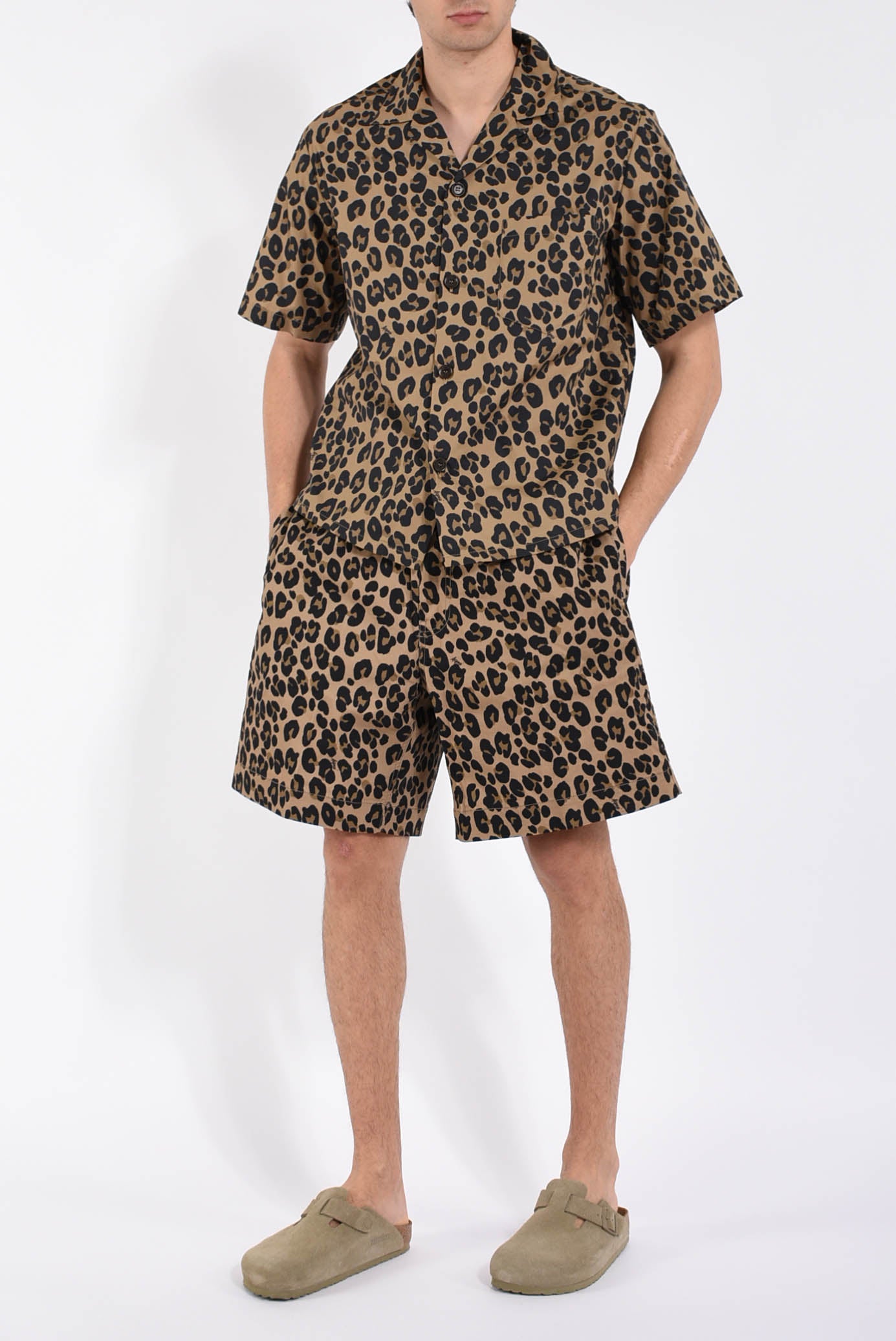 Camicia bowling stampata in cotone