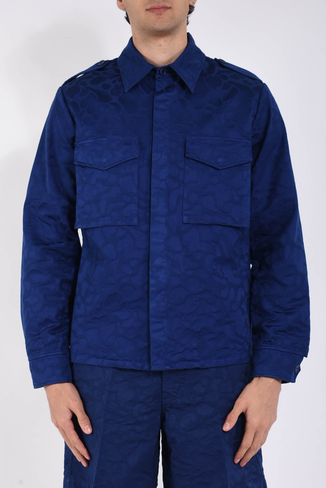 Camicia militare in tela di cotone