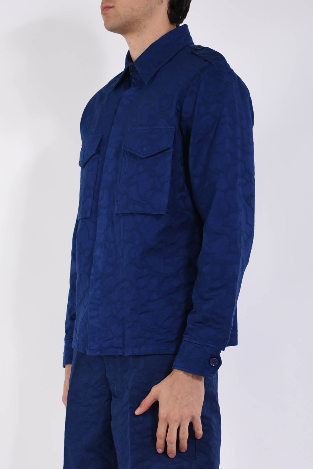 Camicia militare in tela di cotone