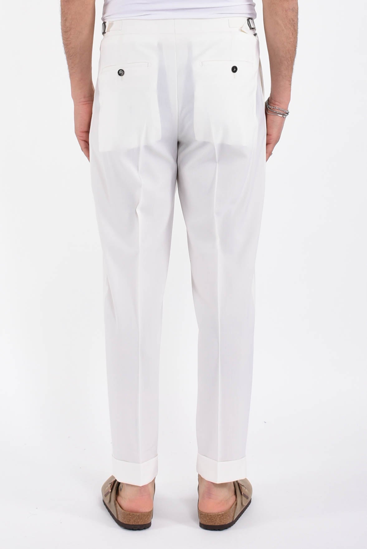 Pantaloni robby in fresco lana