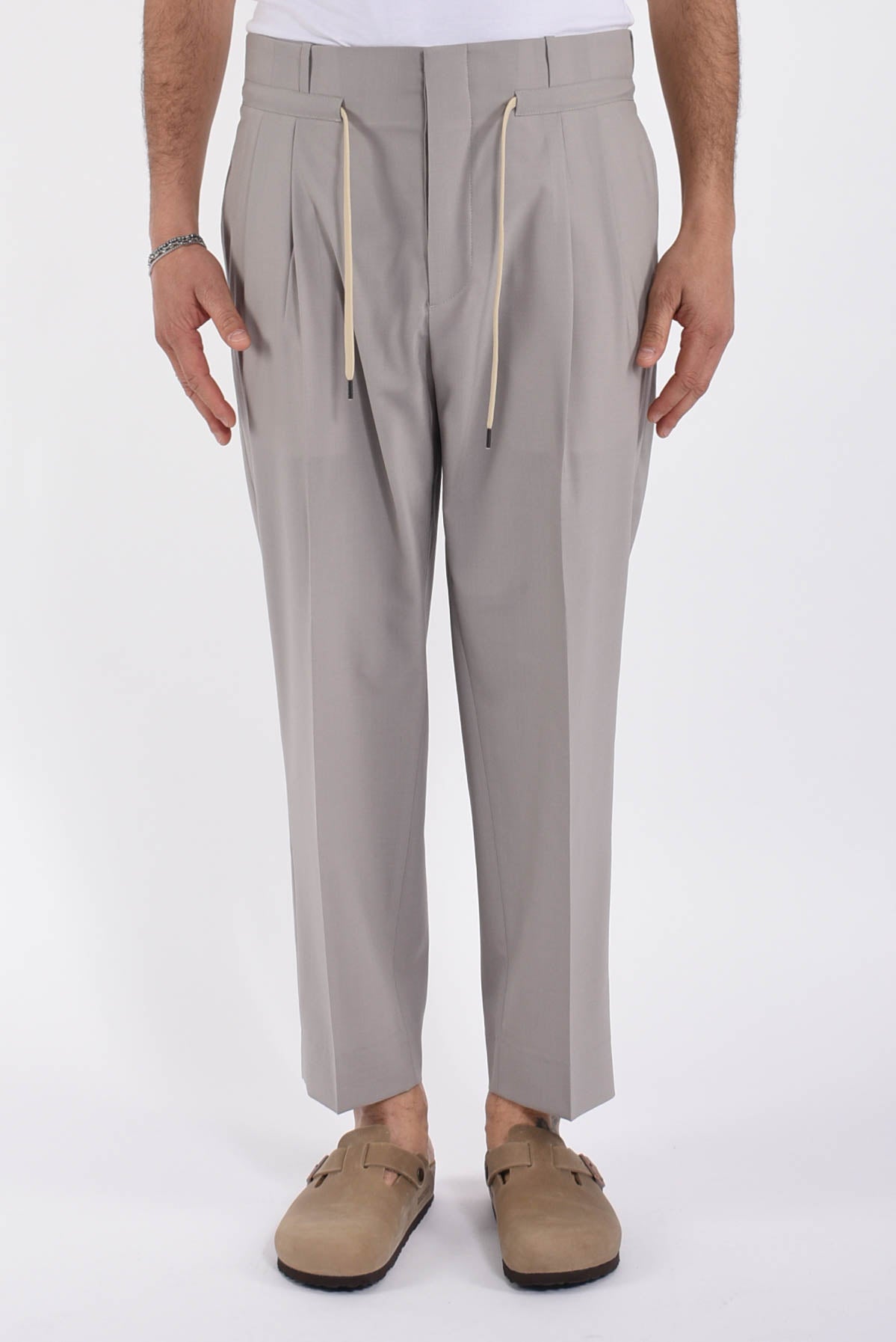 Pantaloni erik in fresco lana