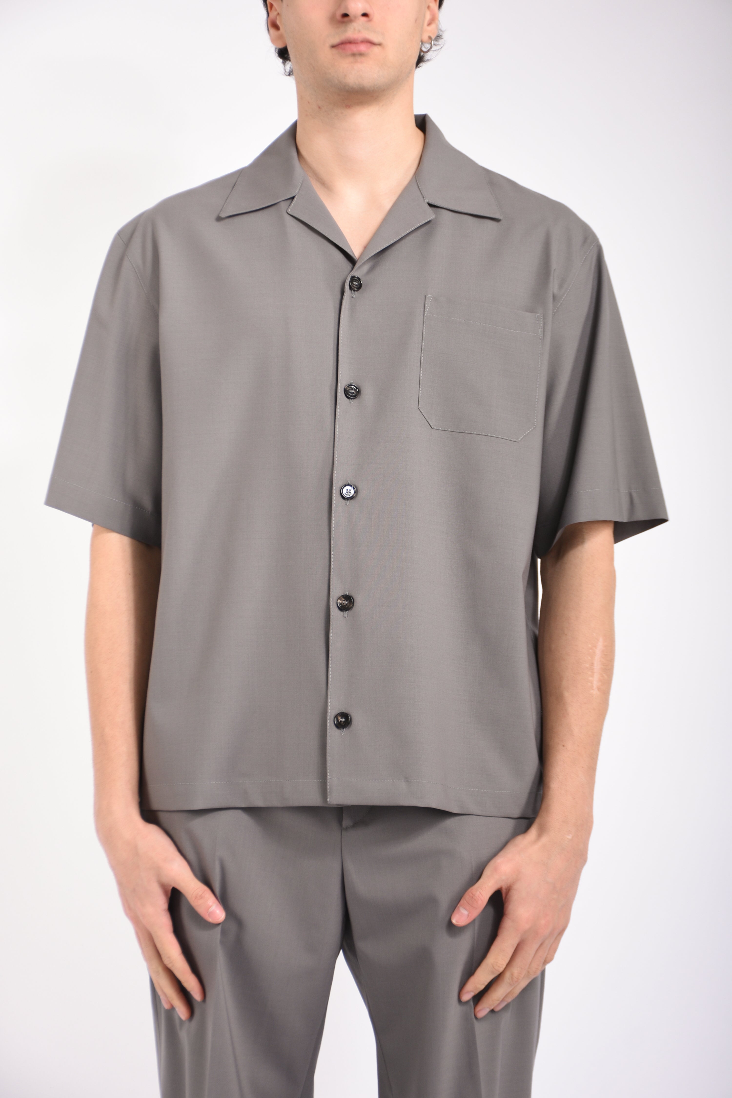 Camicia micky in fresco lana