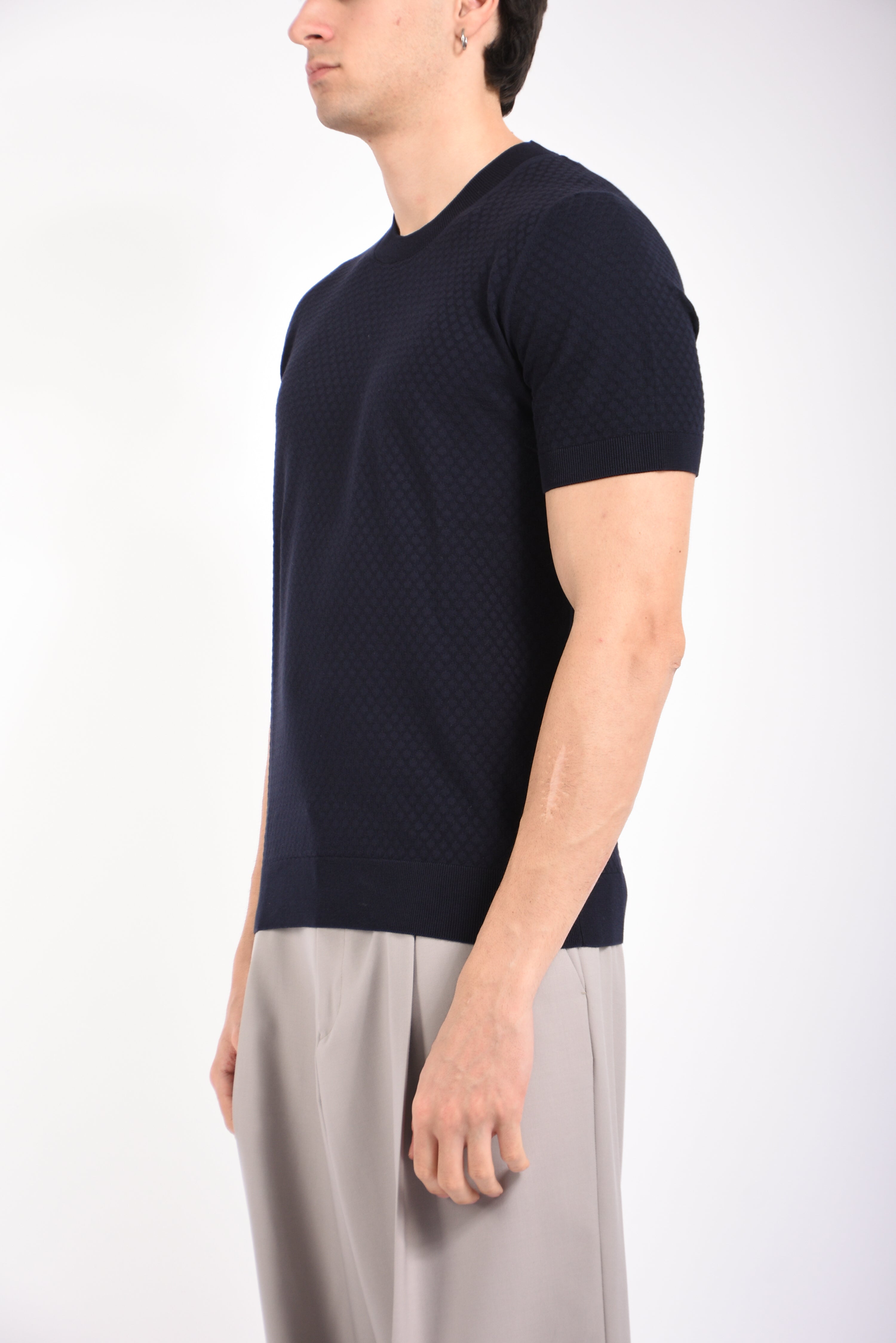 T-shirt in cotone losangato