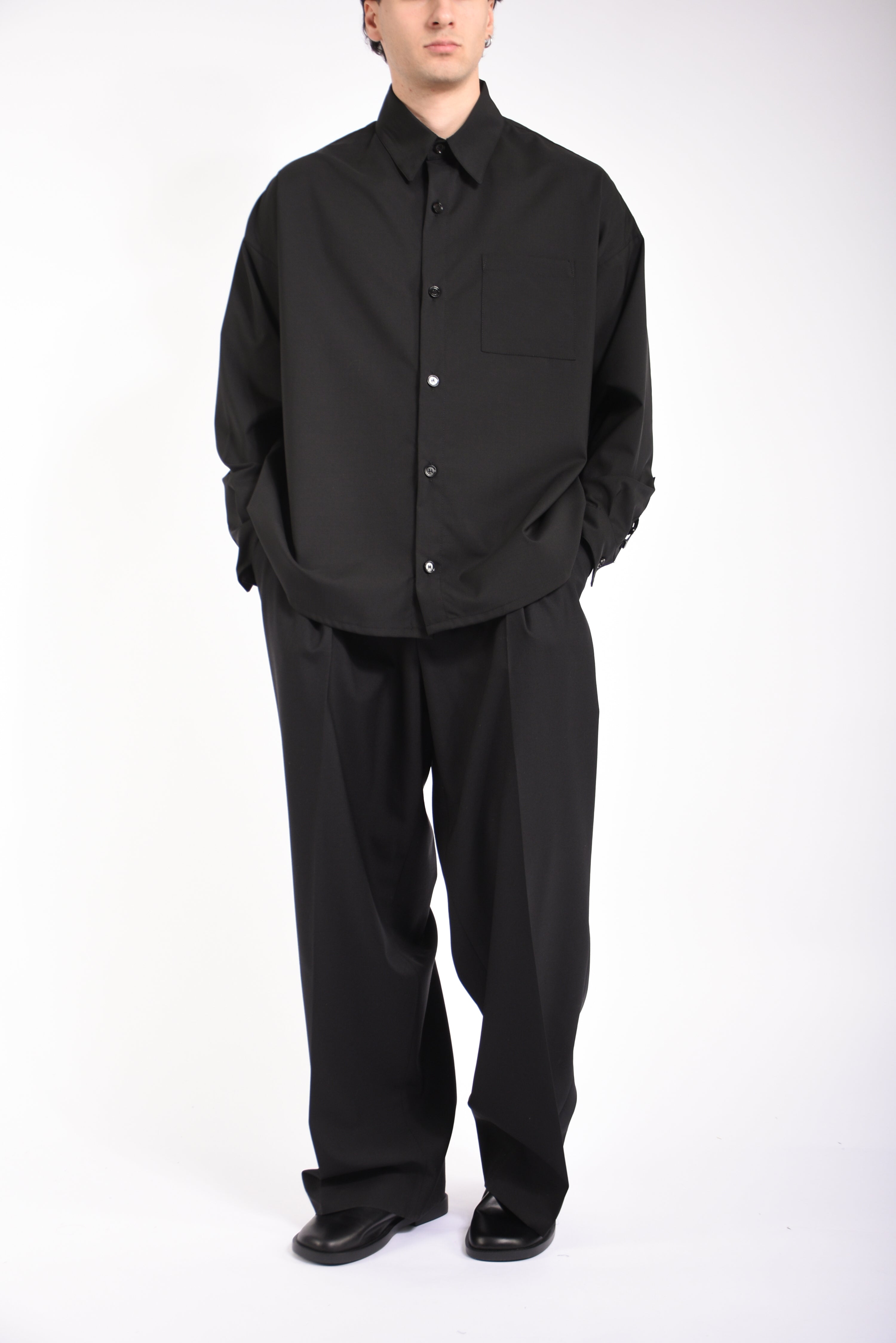 Camicia haler in fresco lana