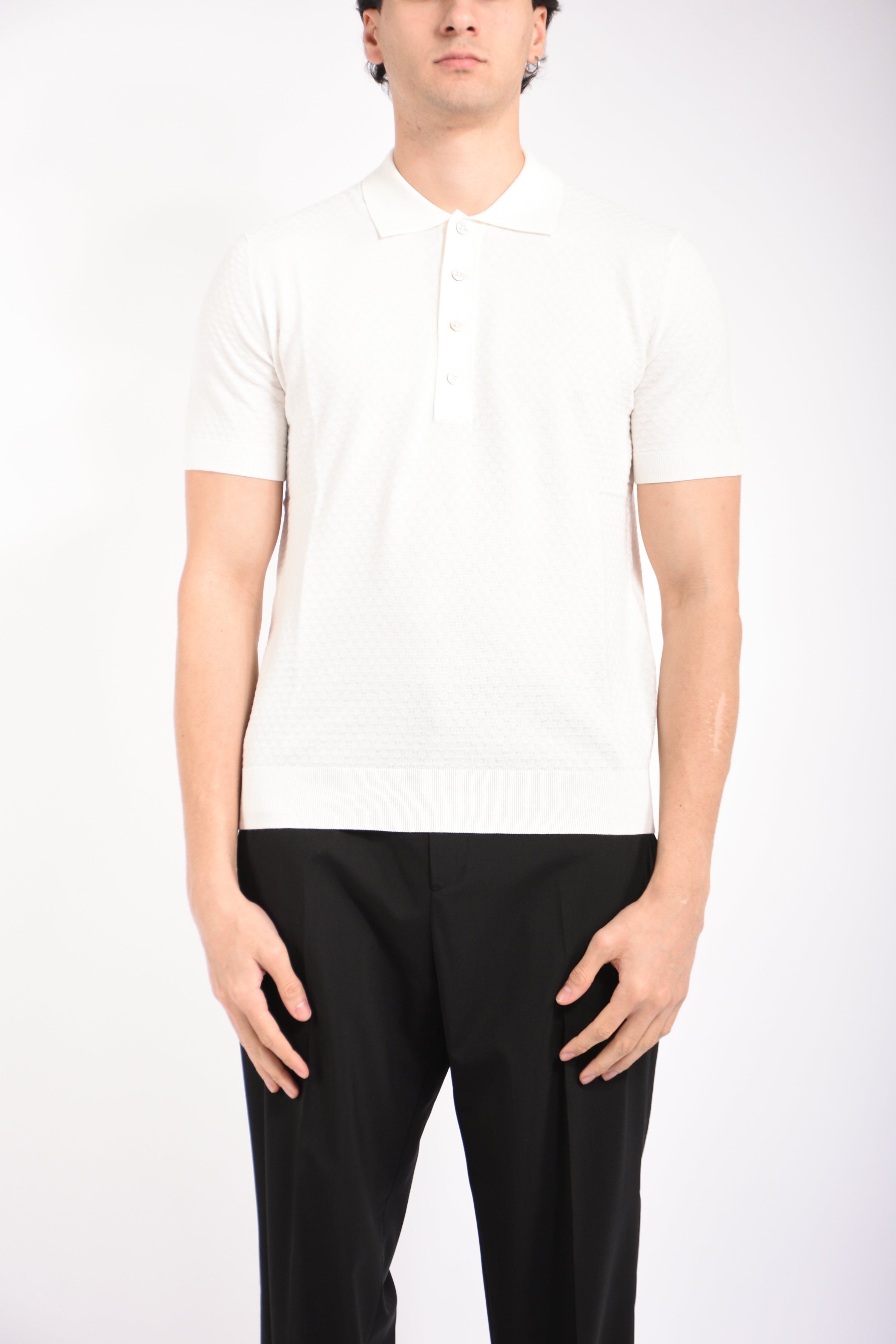 Polo in cotone losangato