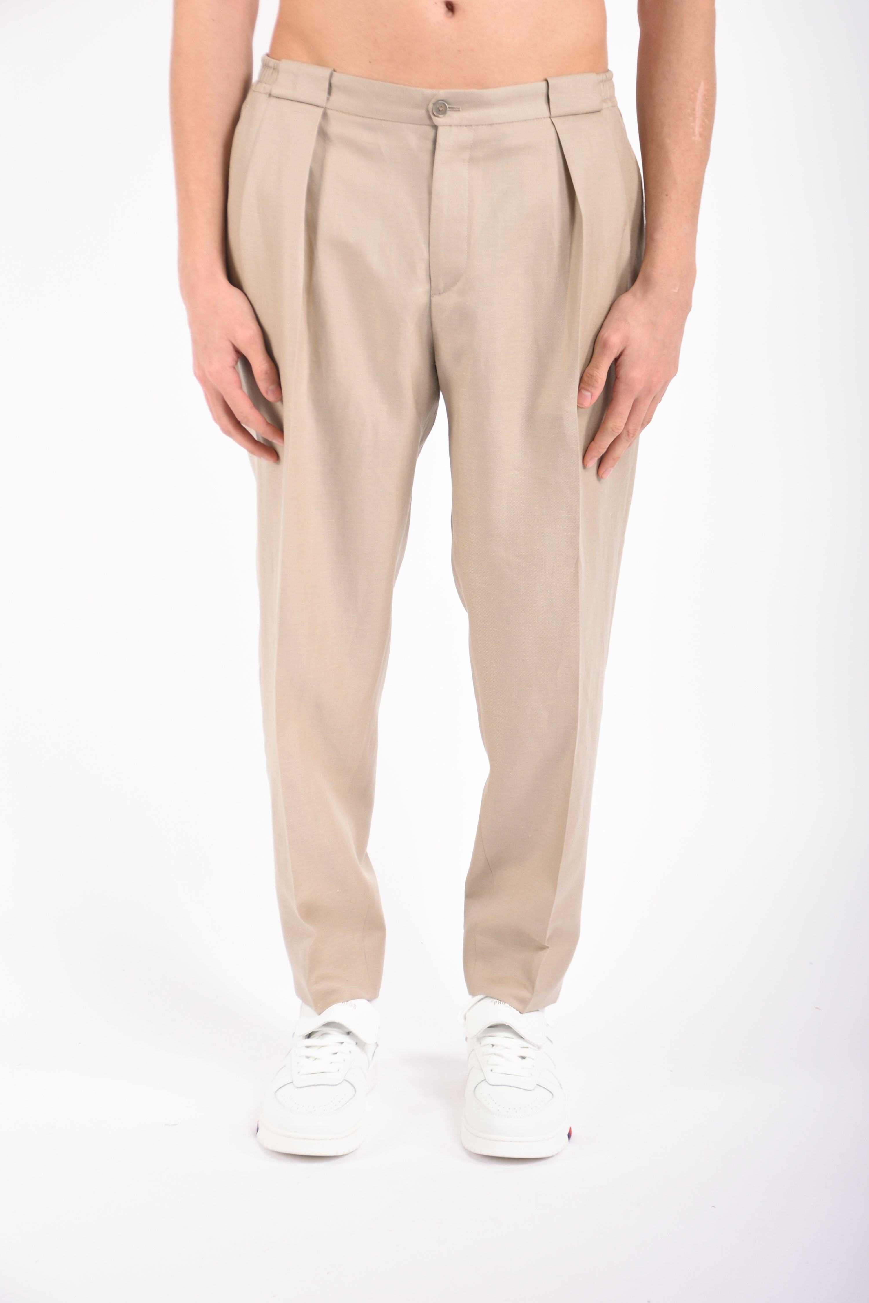 Pantaloni portobellos in misto lino