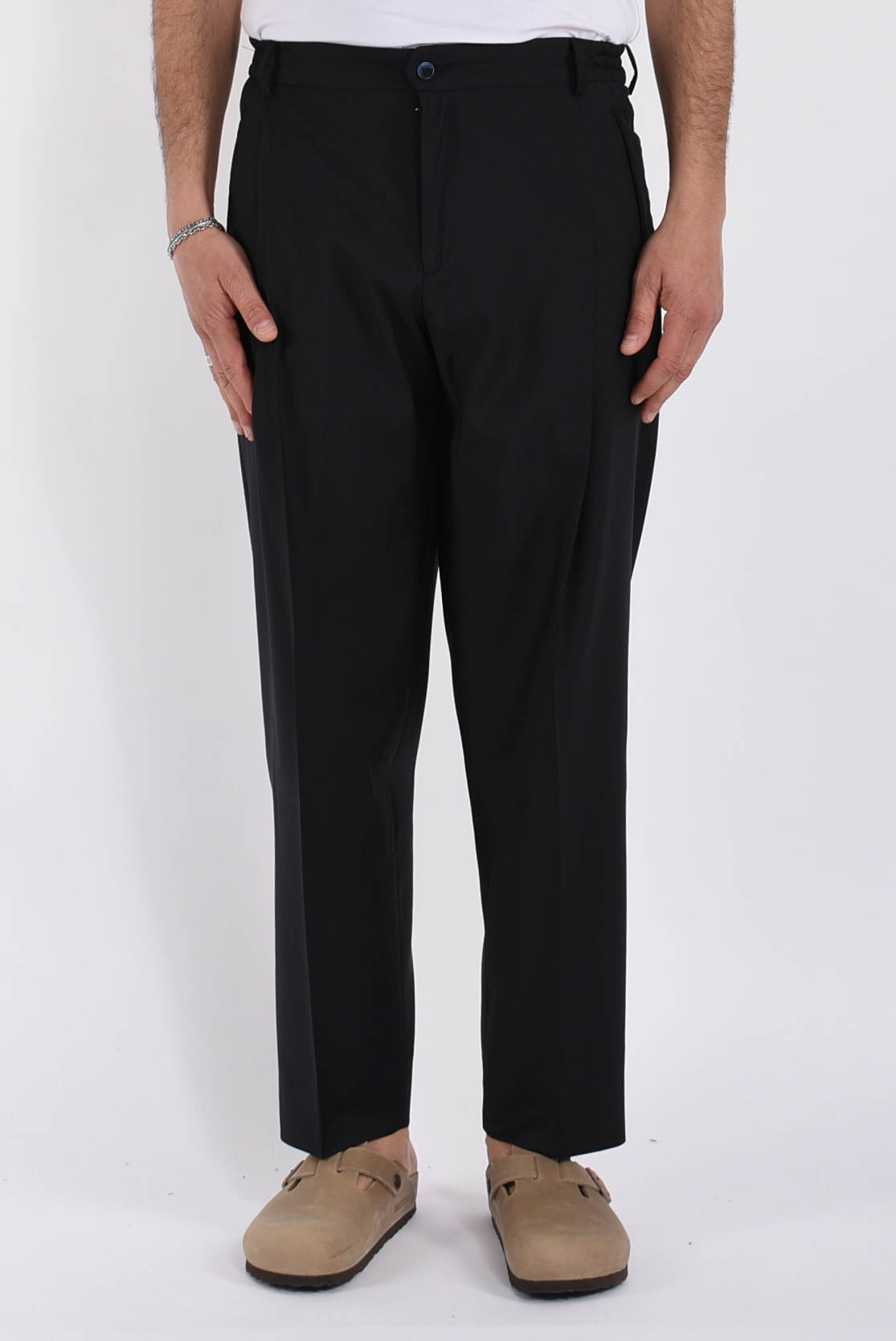 Pantaloni manhattans in fresco lana