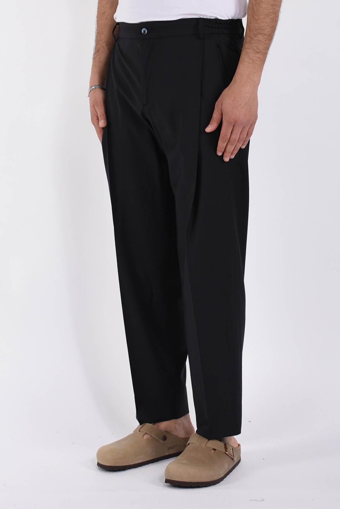 Pantaloni manhattans in fresco lana