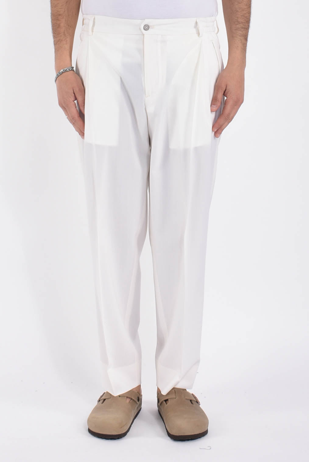 Pantaloni manhattans in fresco lana