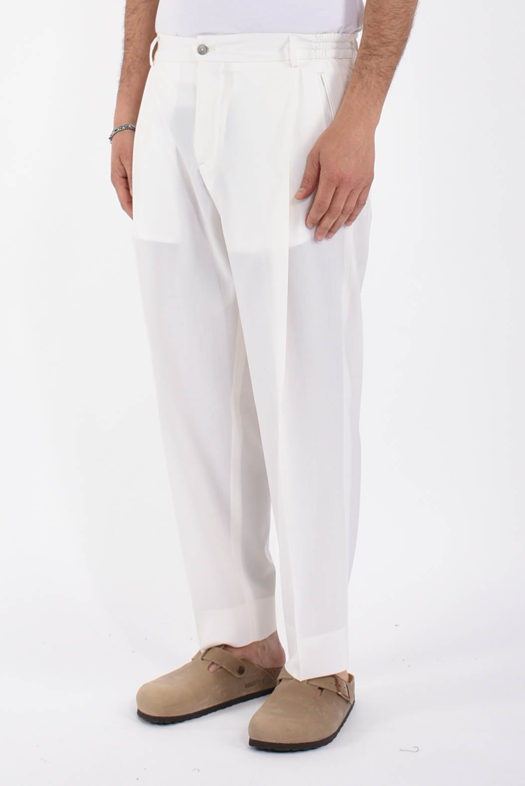 Pantaloni manhattans in fresco lana