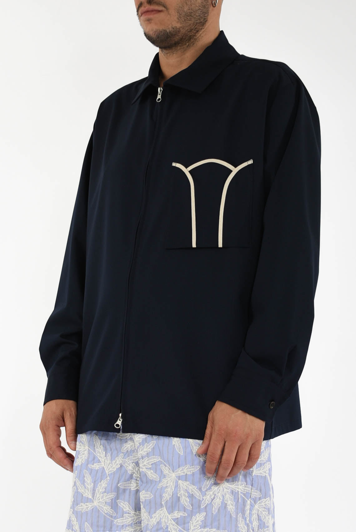 Camicia in fresco lana