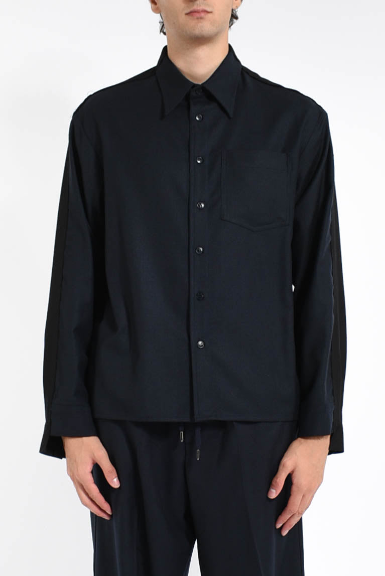 camicia in panno di lana