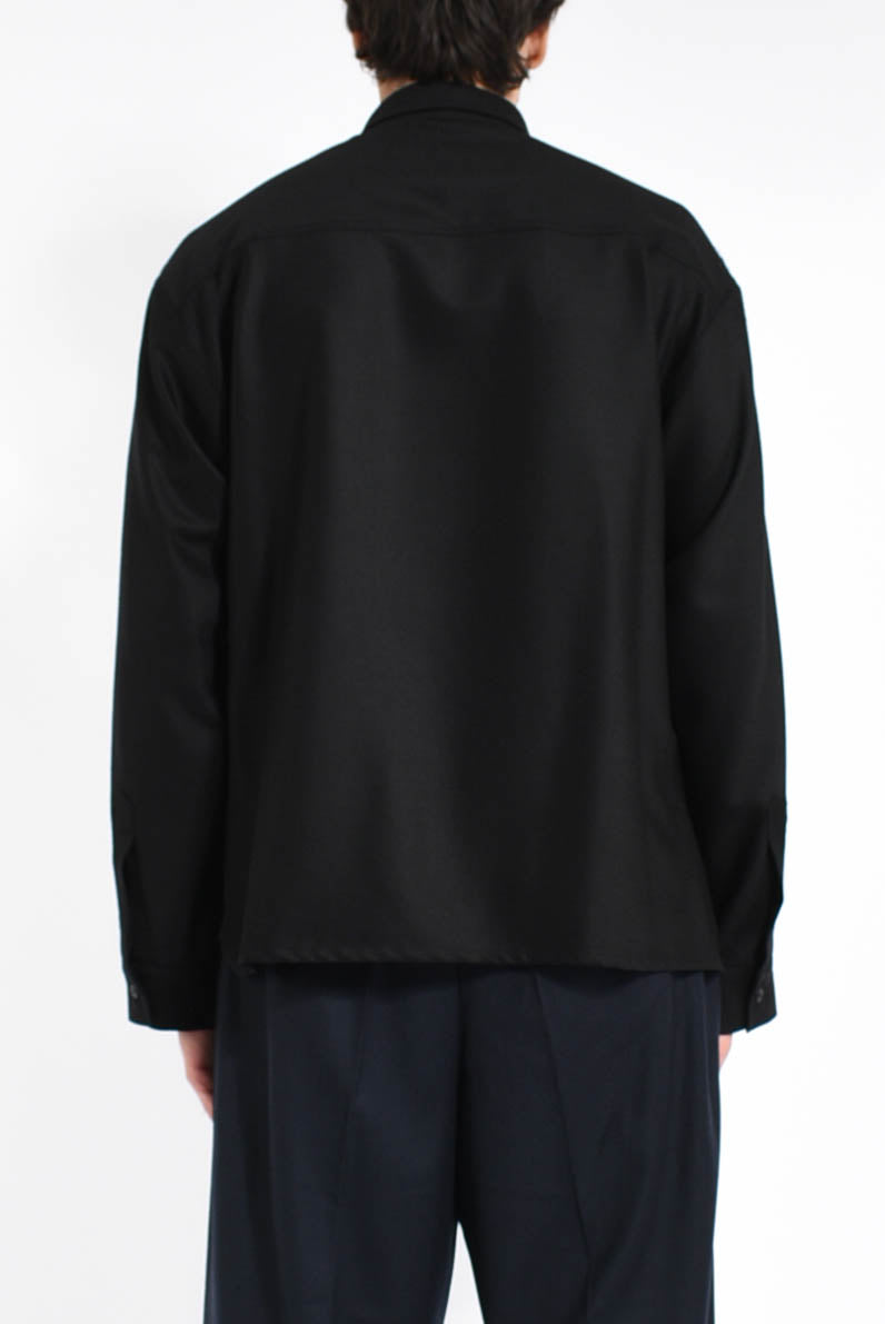 camicia in panno di lana