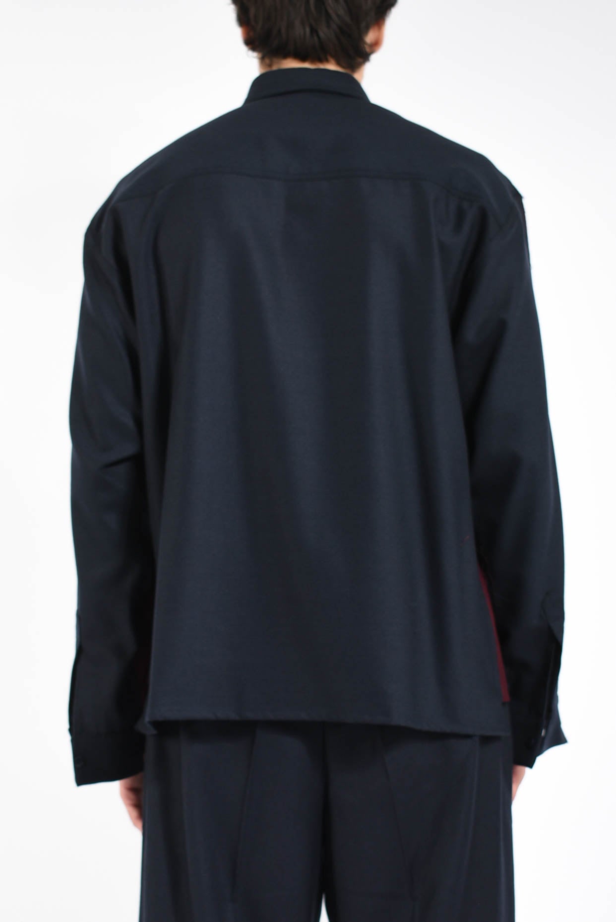 camicia in panno di lana