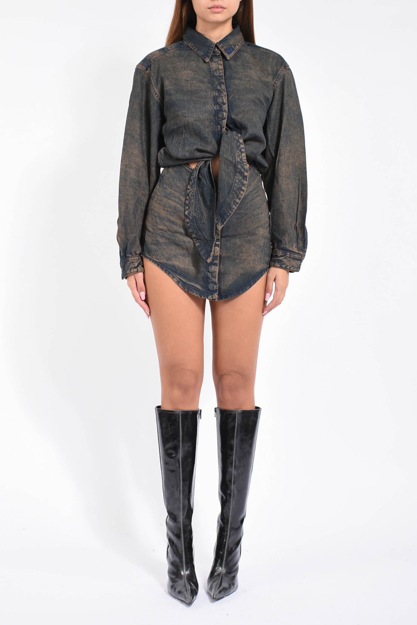 Abito mini in denim de-susan-s