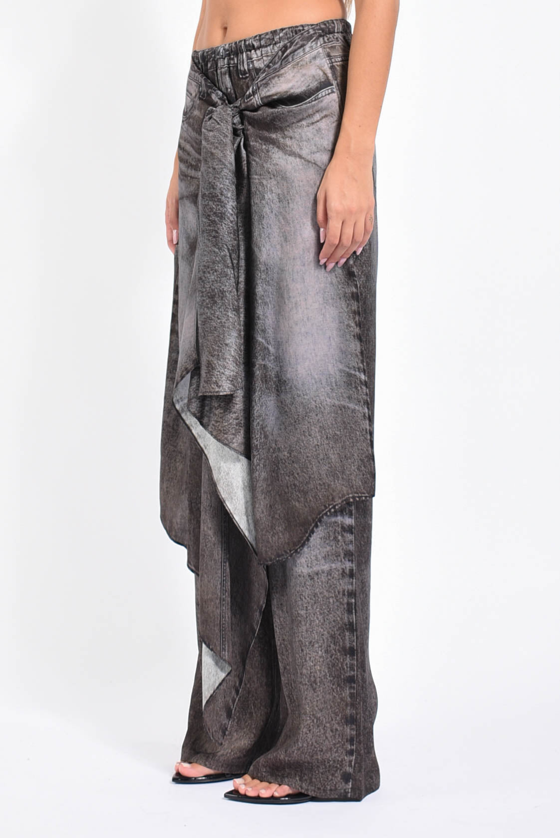 Pantaloni a portafoglio in viscosa p-aloma