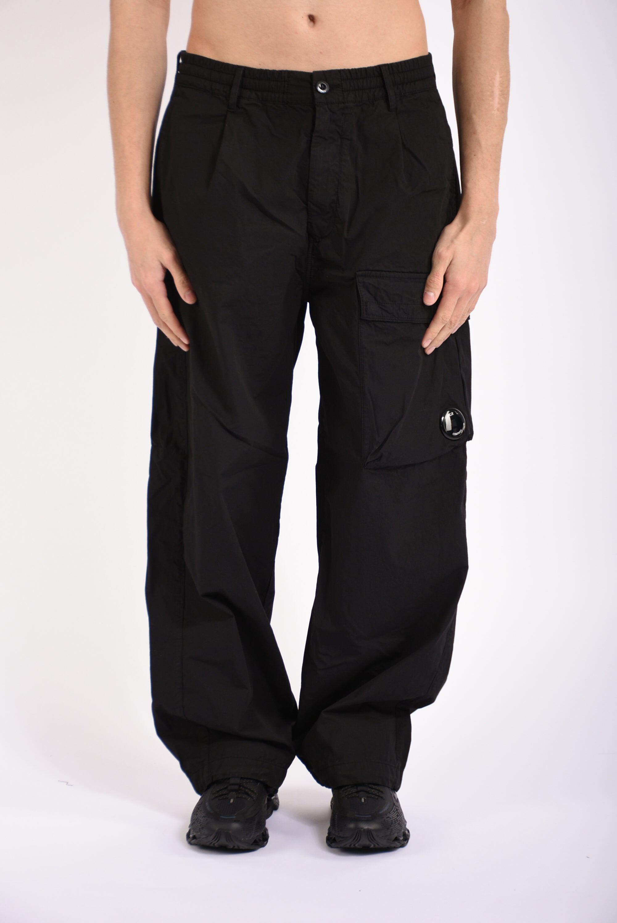 Pantaloni cargo lens boxy in microreps