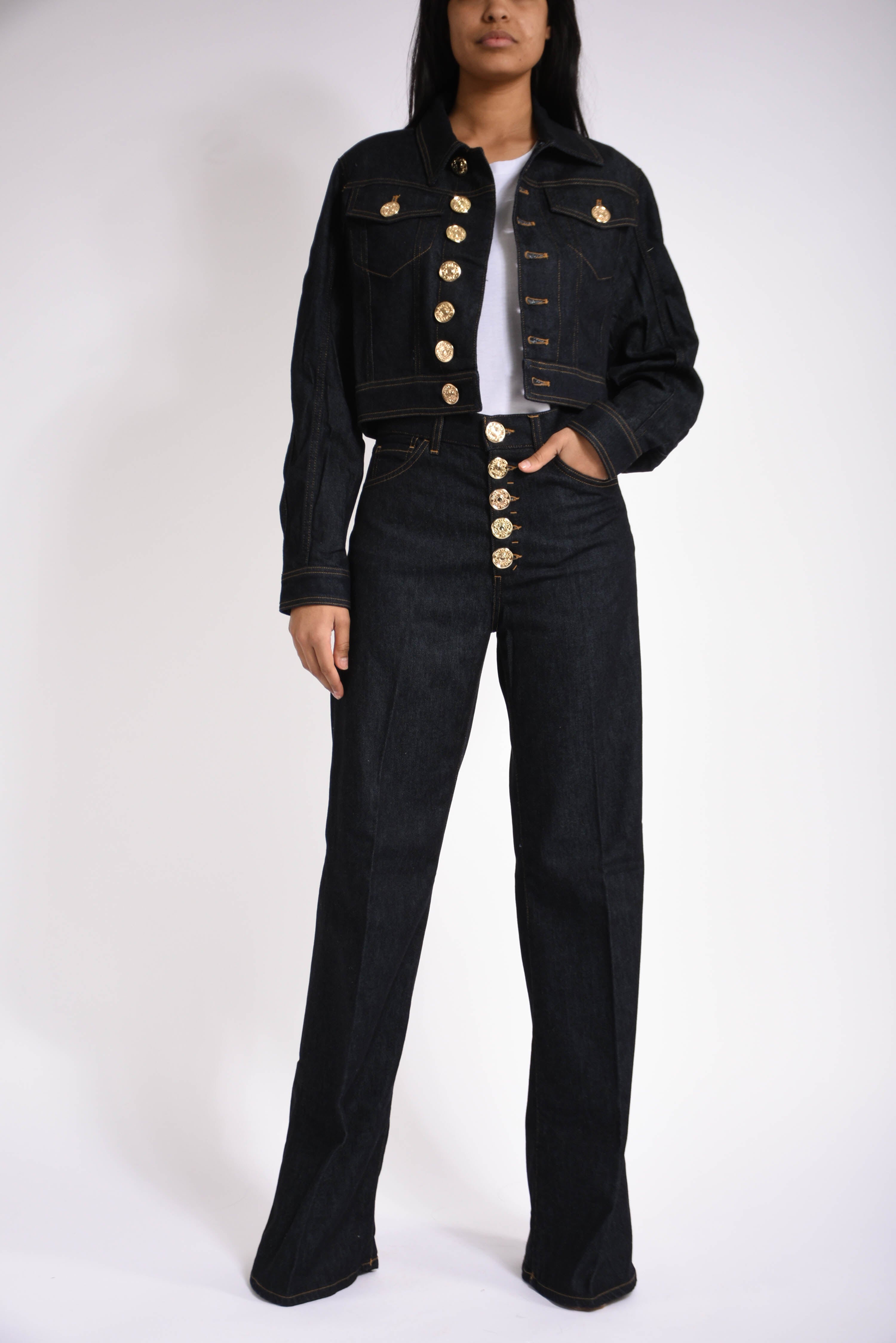 jeans wid leg in denim amber bot gioie