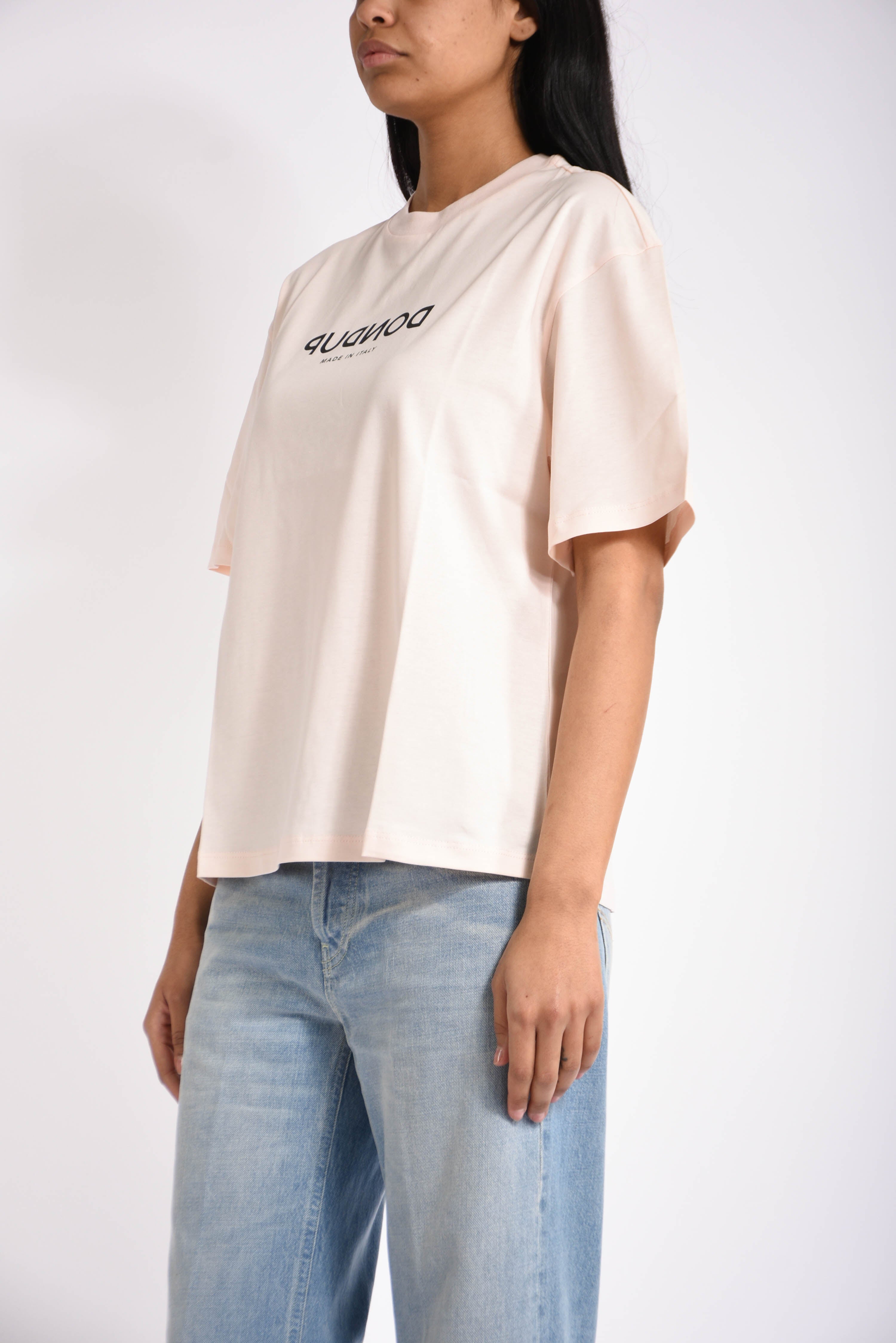 t-shirt girocollo in jersey