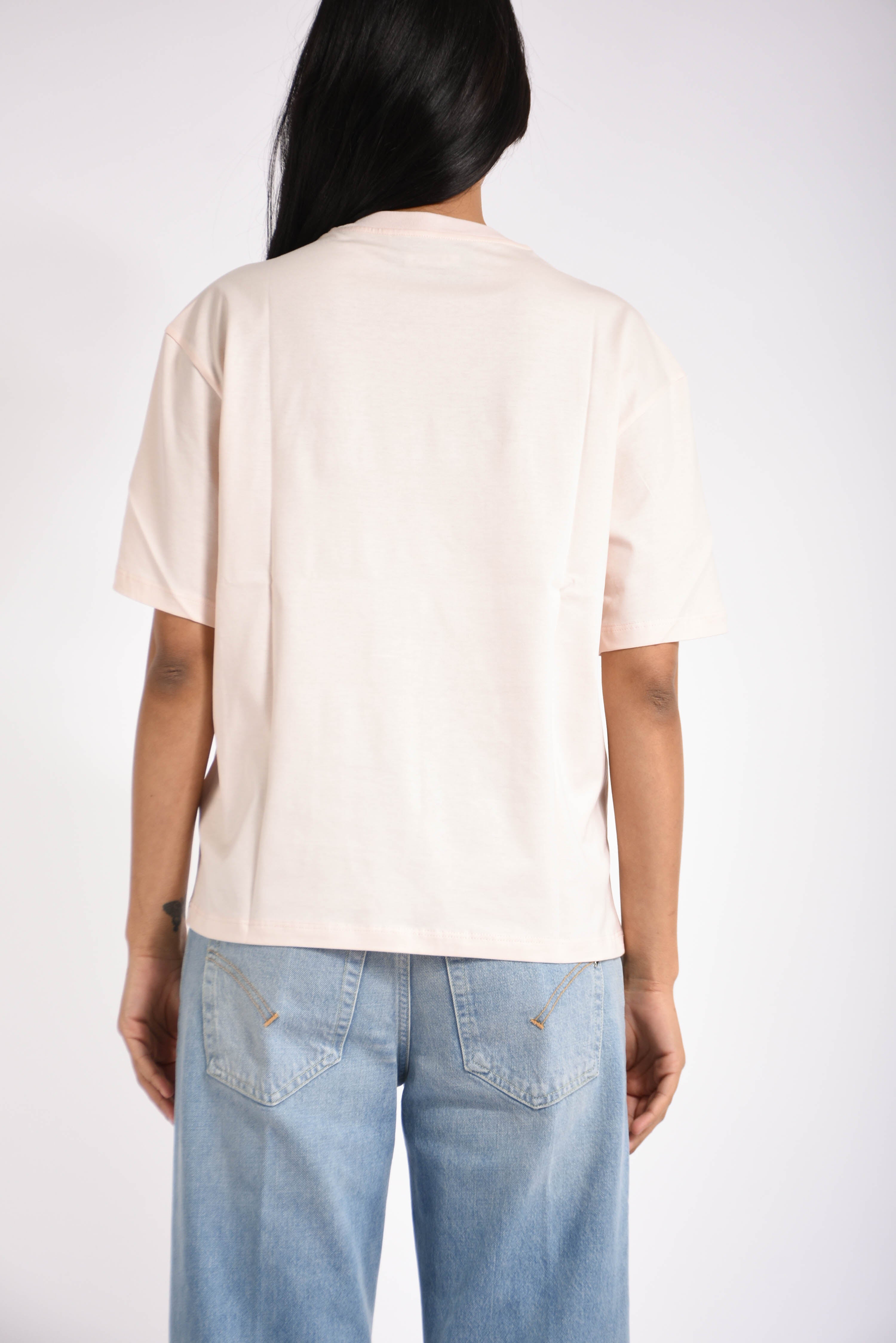 t-shirt girocollo in jersey