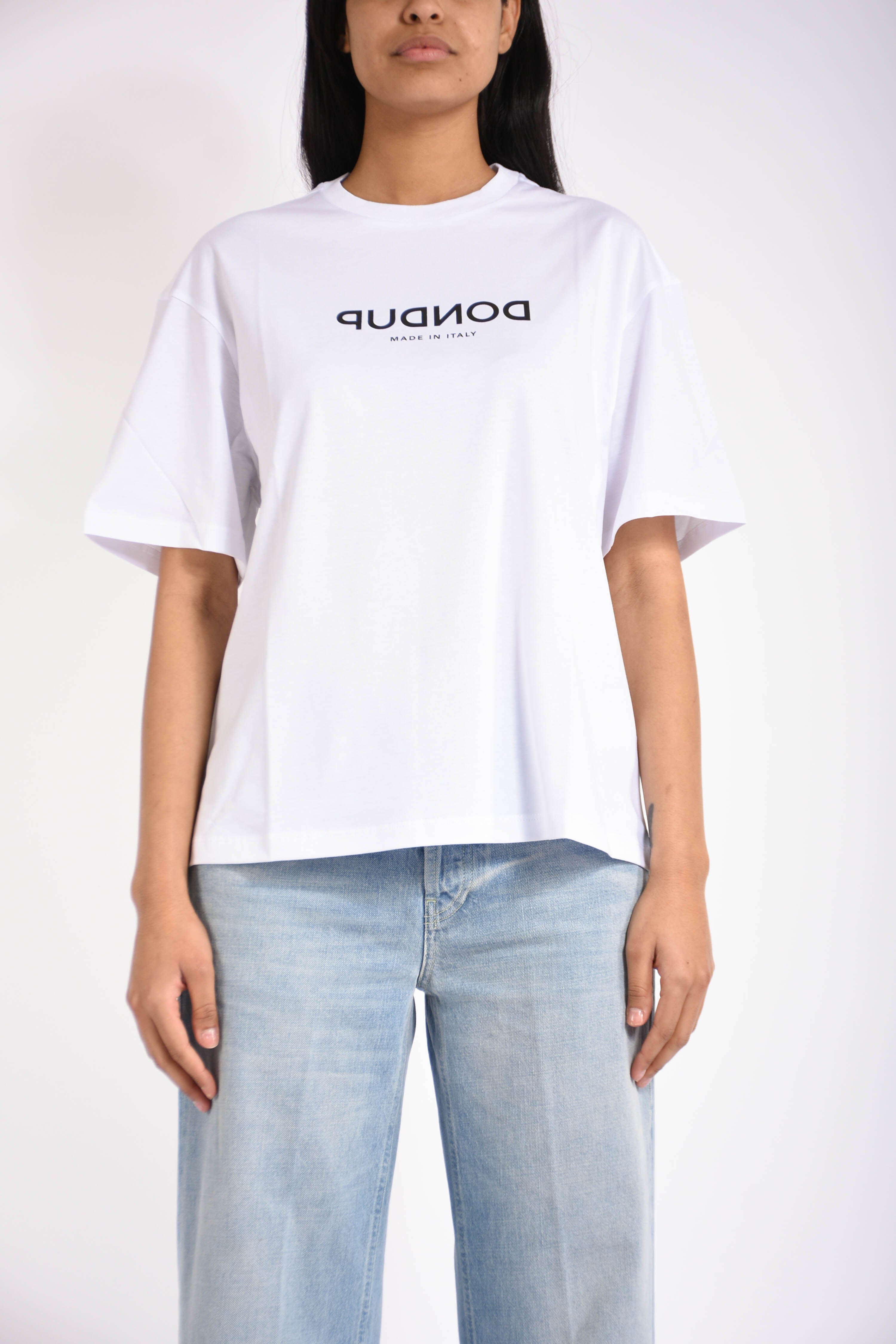 t-shirt girocollo in jersey