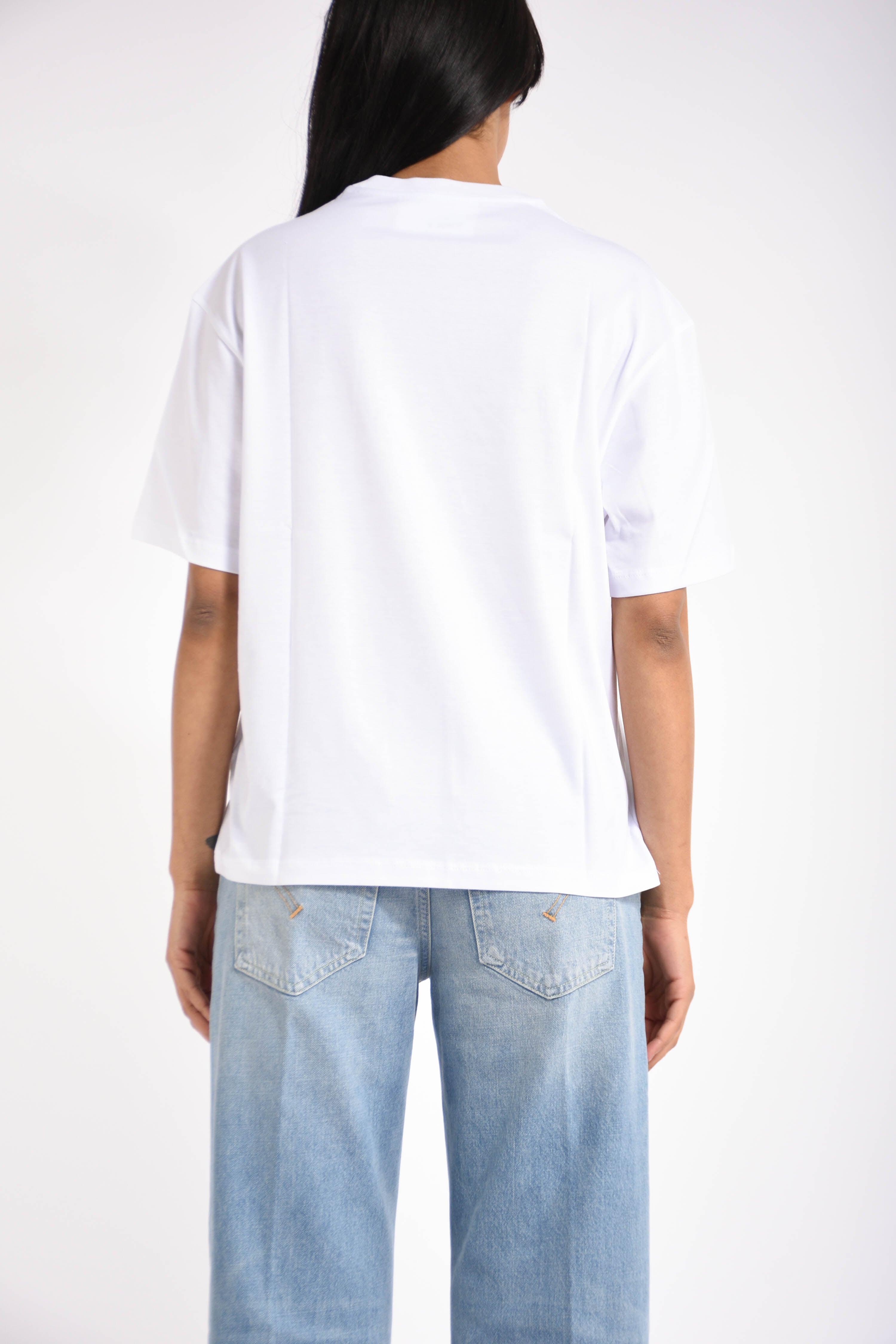 t-shirt girocollo in jersey