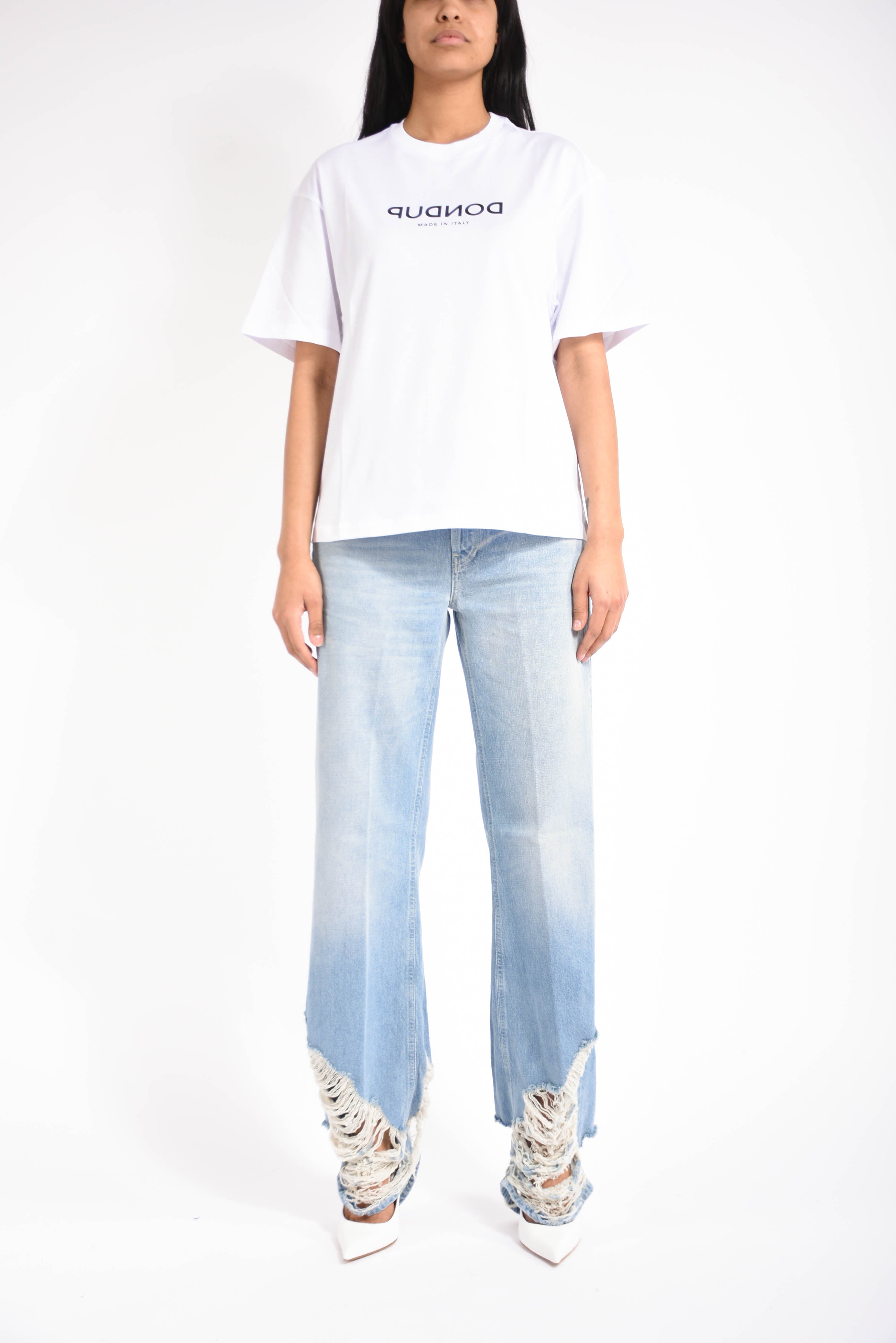 t-shirt girocollo in jersey