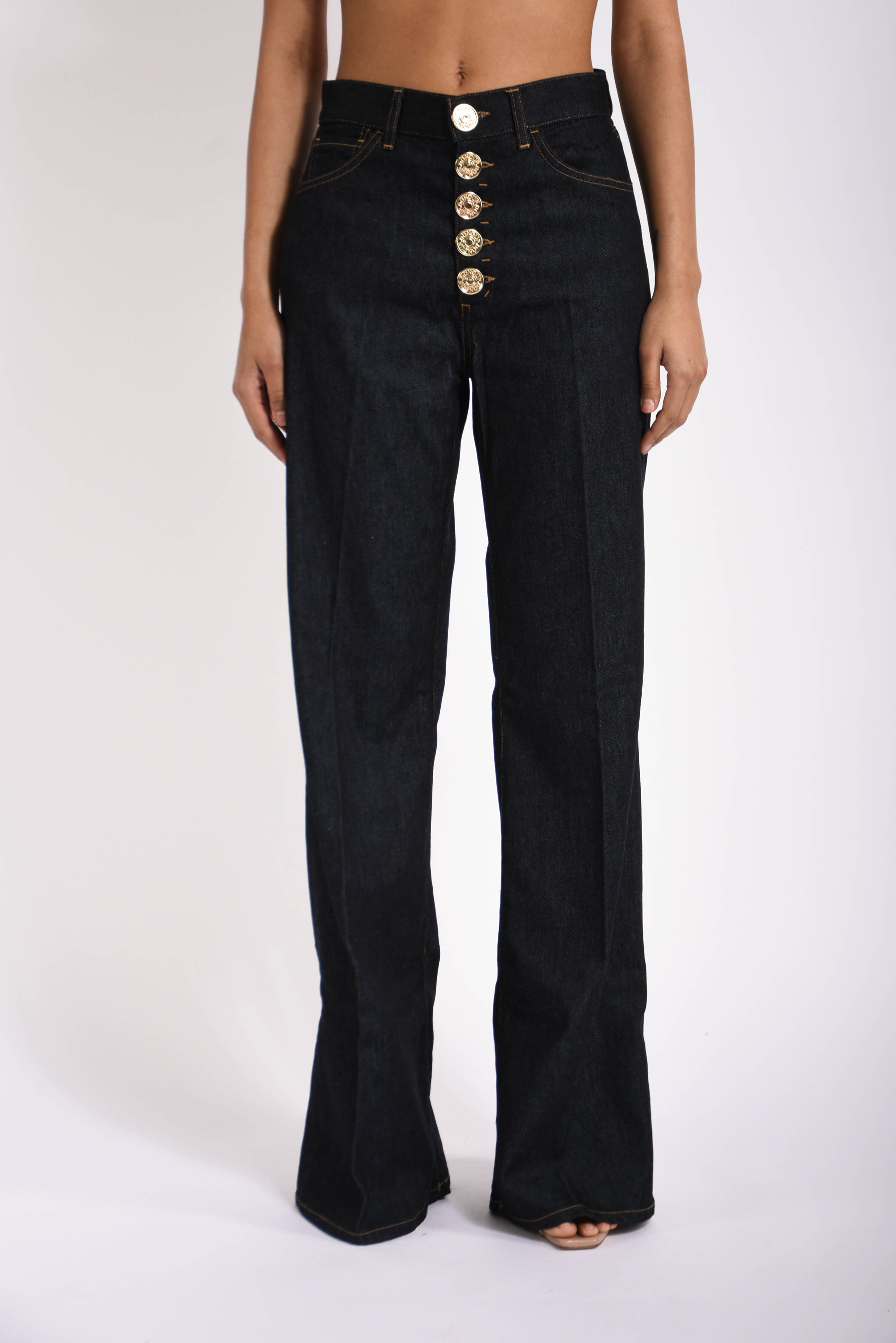 jeans wid leg in denim amber bot gioie