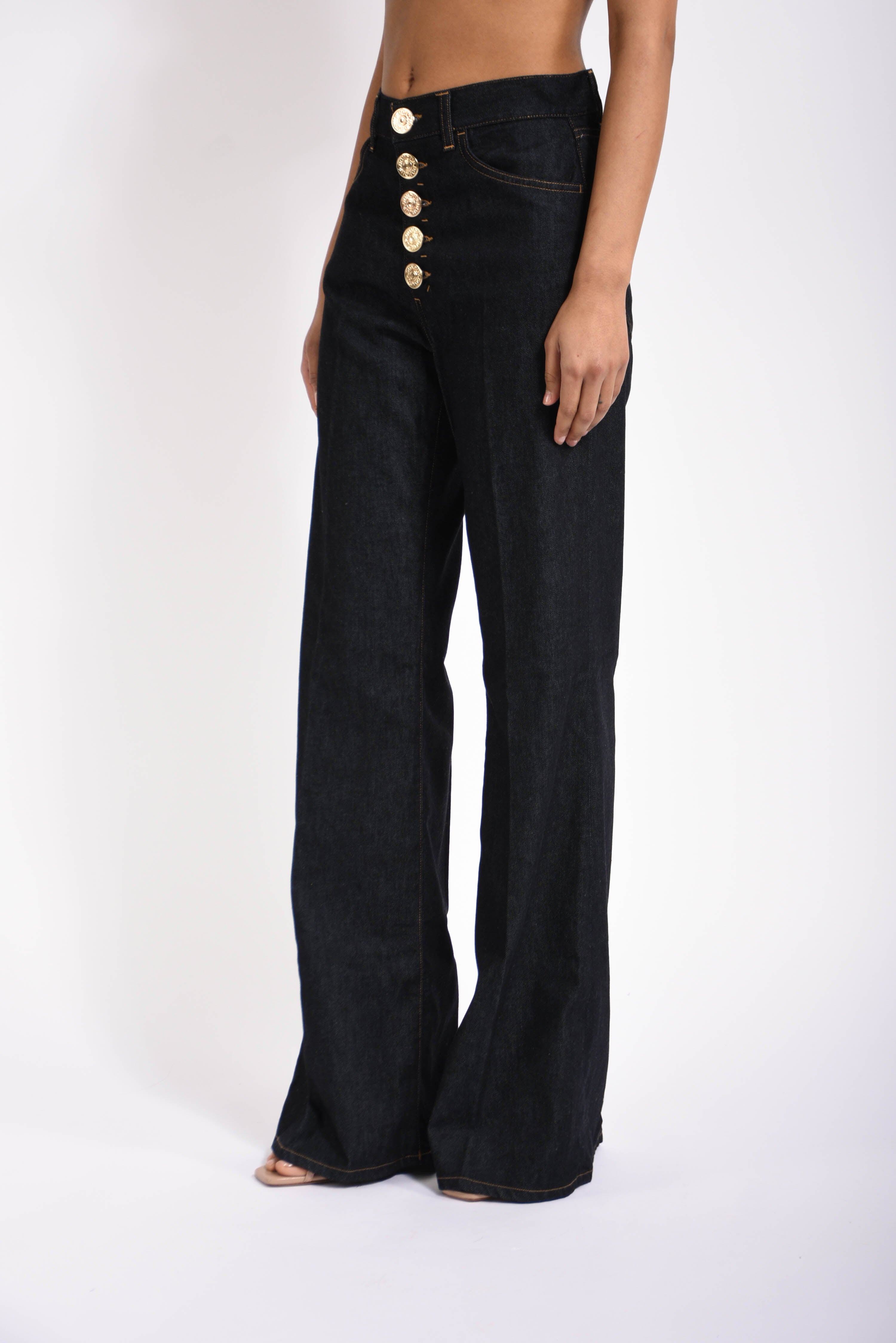 jeans wid leg in denim amber bot gioie