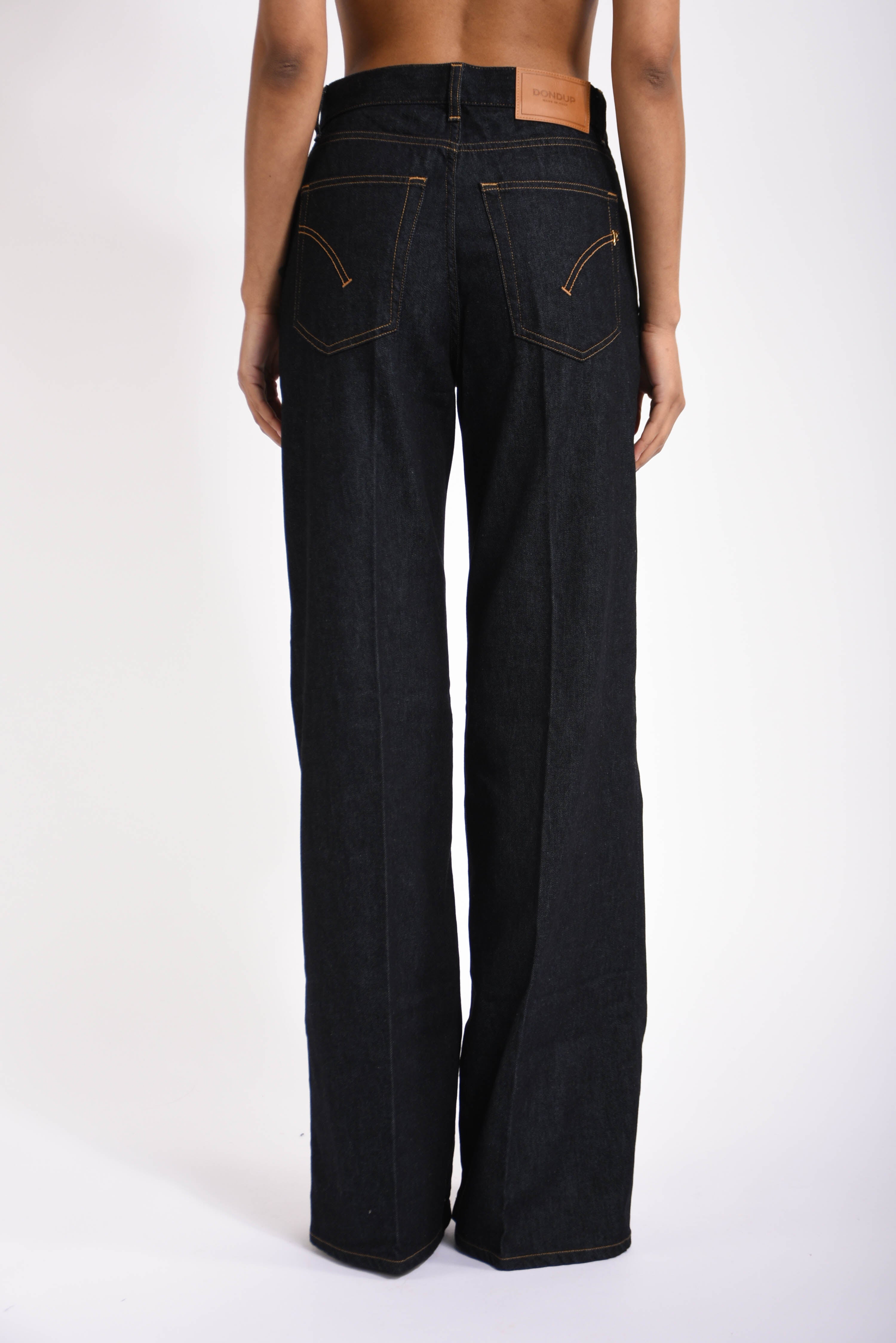 jeans wid leg in denim amber bot gioie