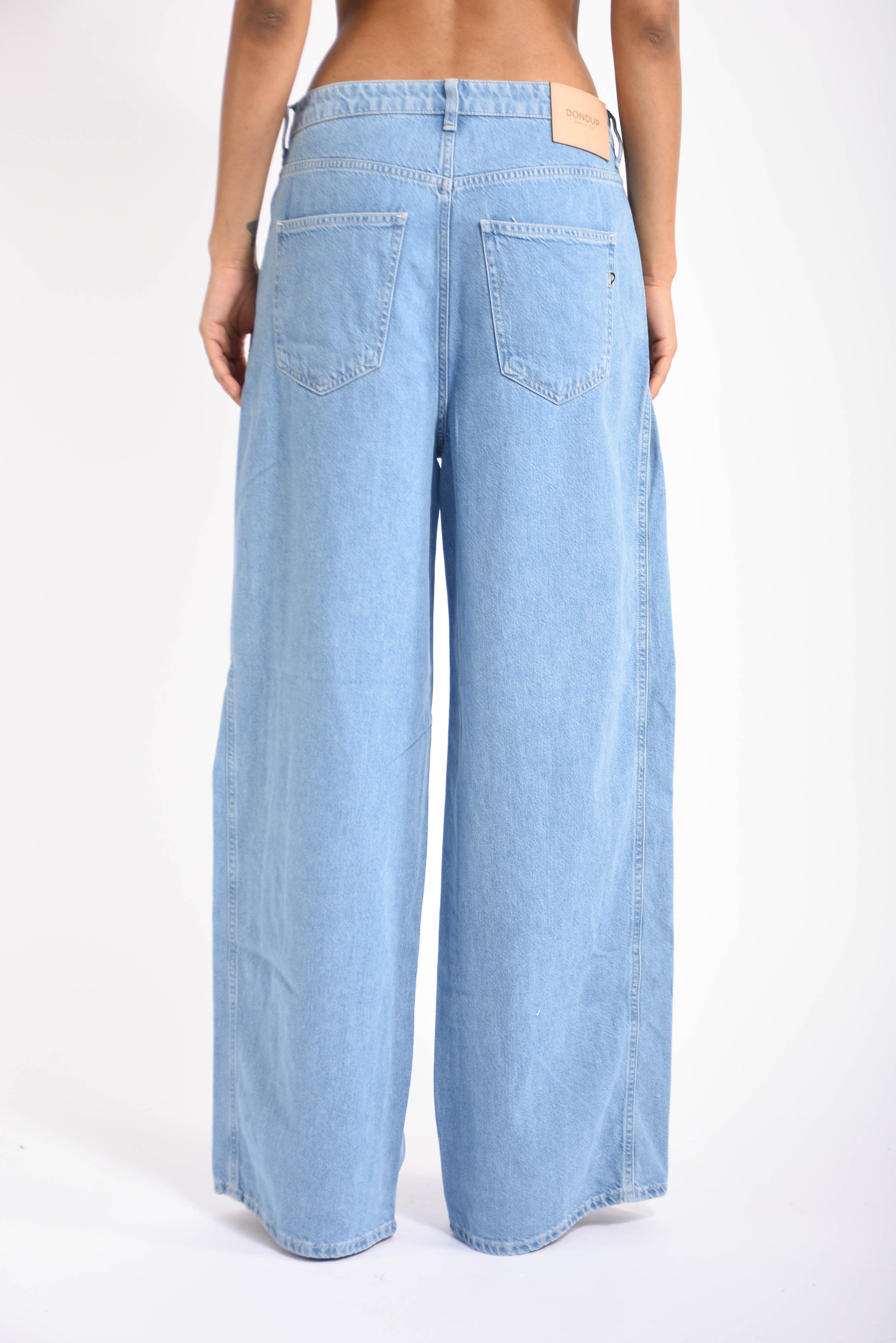 jeans wid leg in denim e lyocell cristy