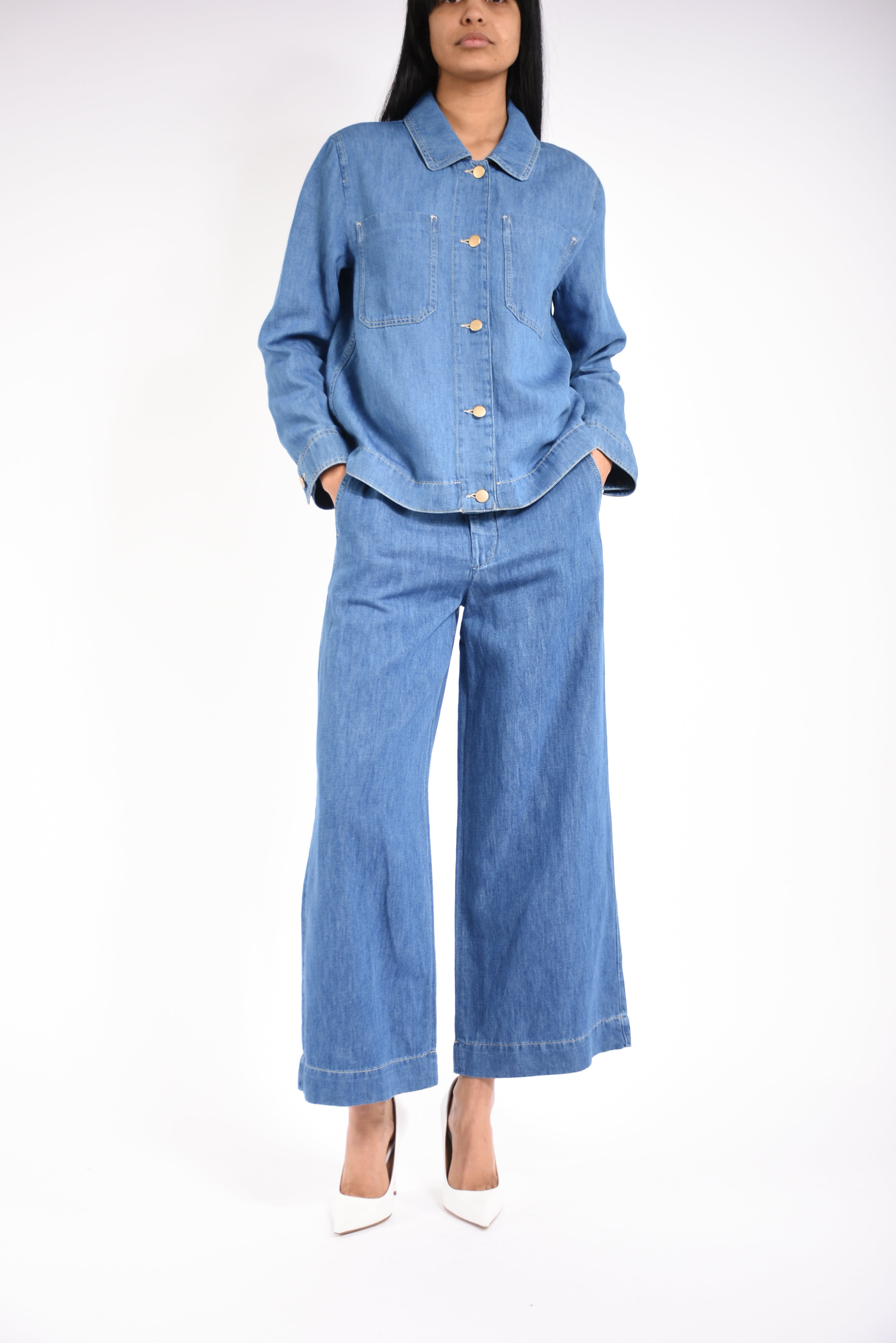 jeans a gamba ampia astice