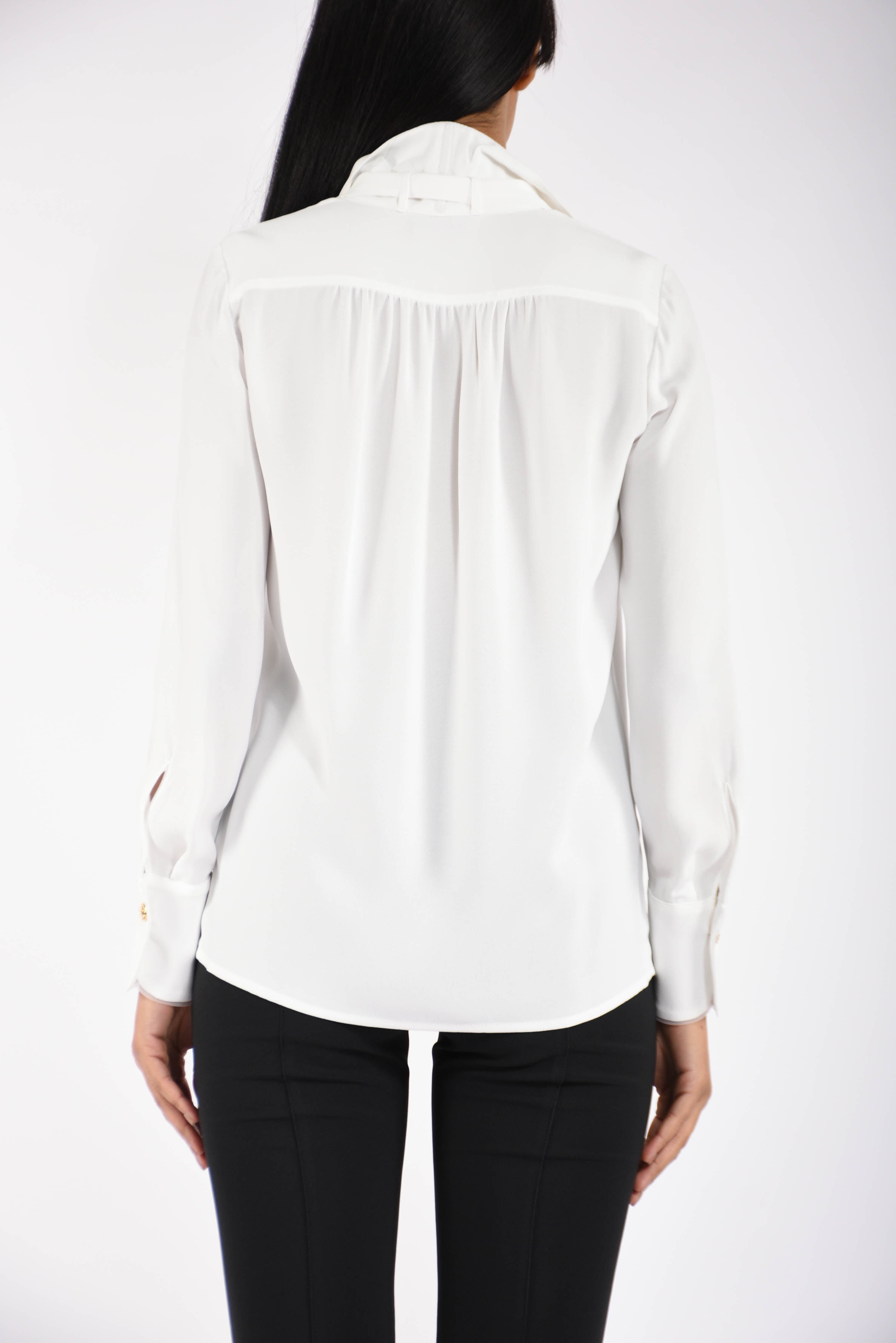 Camicia in georgette di viscosa con fusciacca