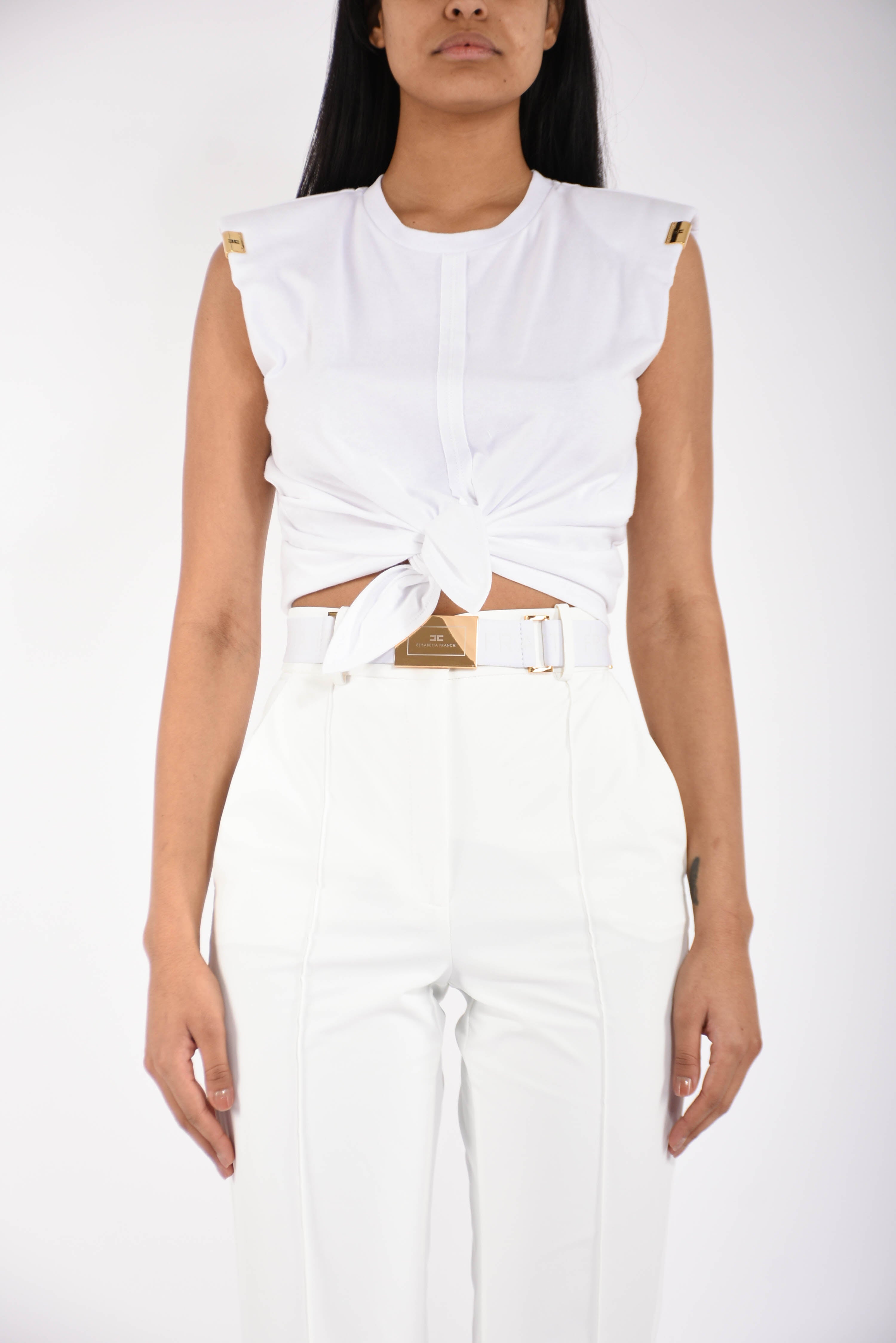 T-shirt in jersey con nodo