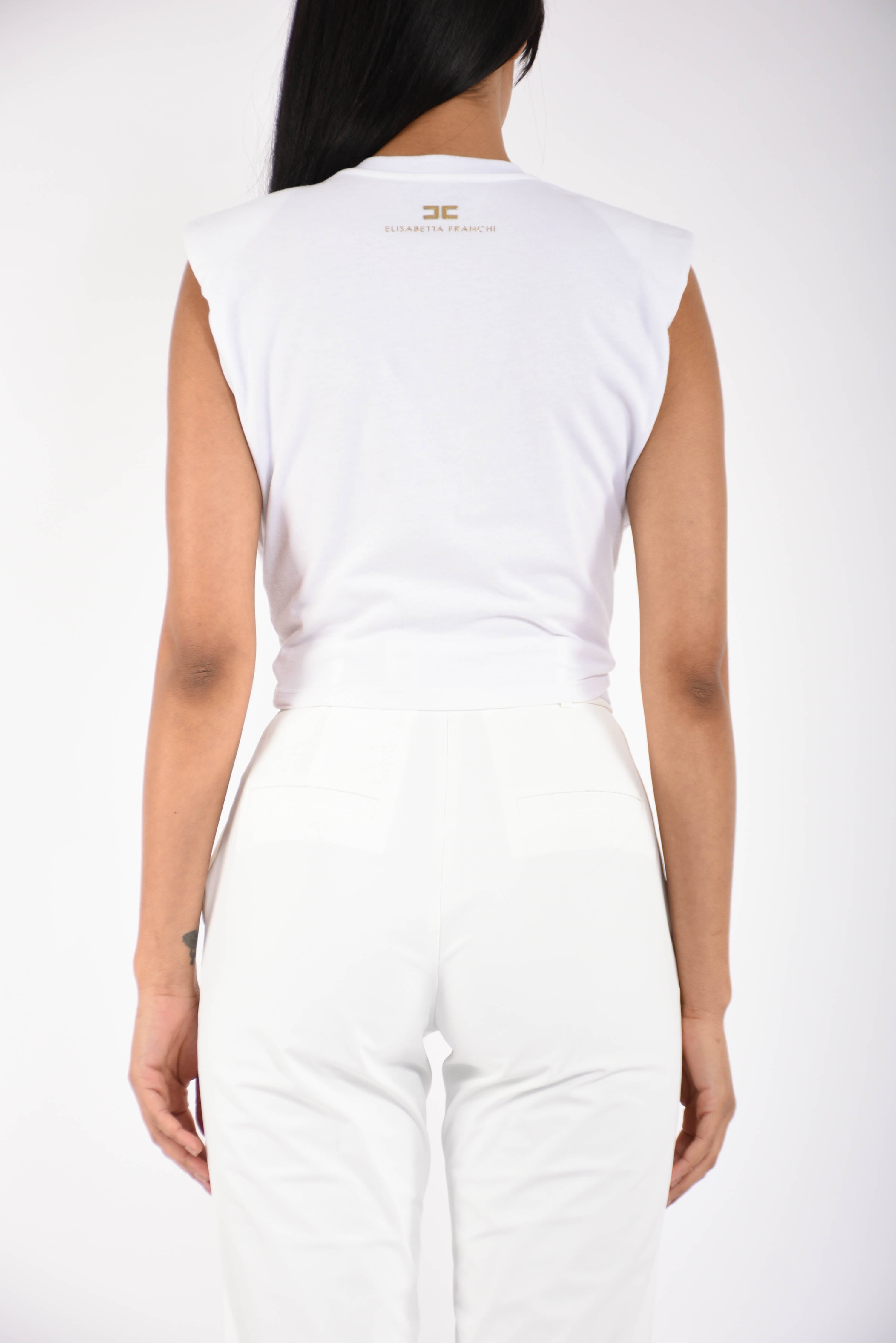 T-shirt in jersey con nodo