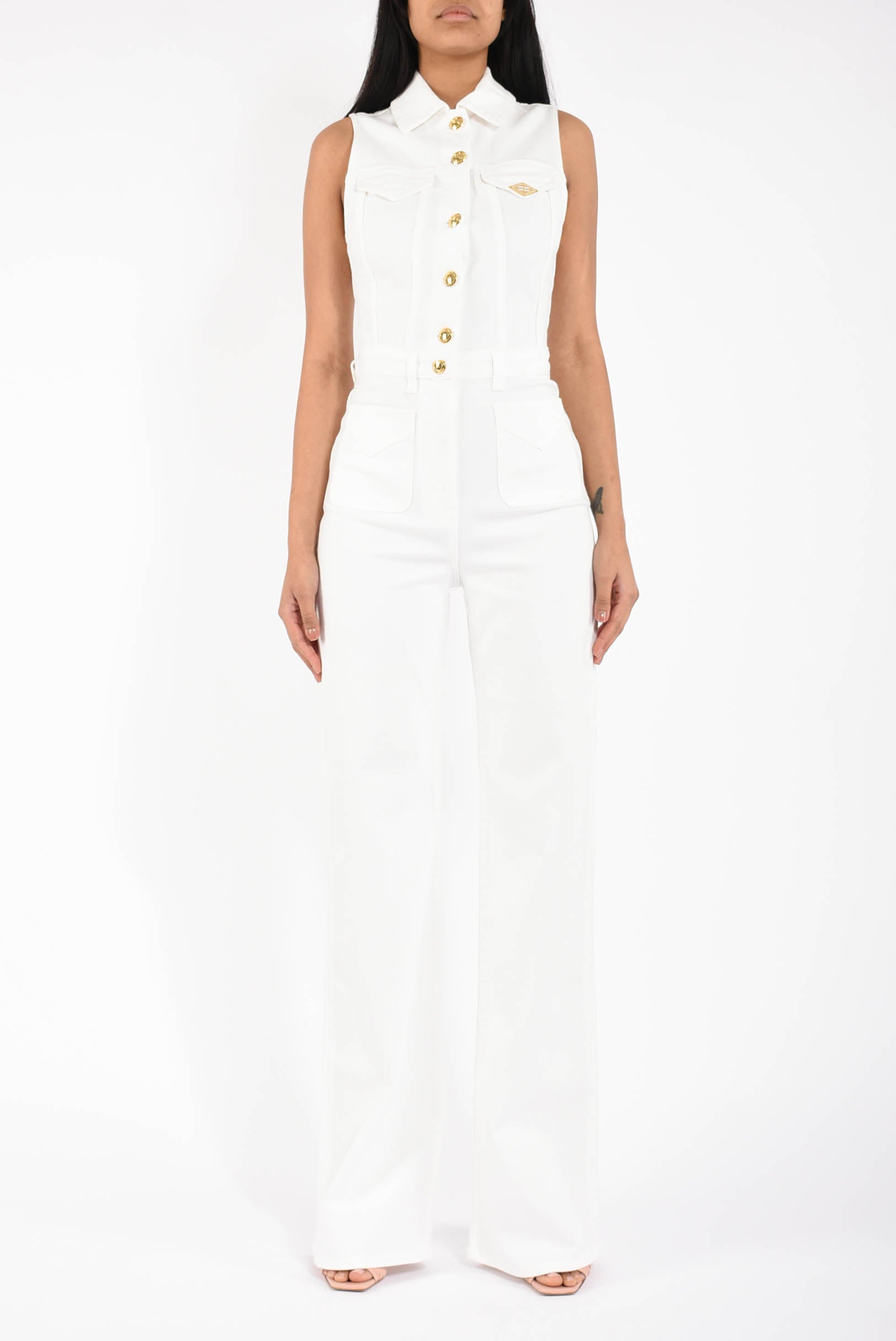 Tuta in denim con dettaglio logo