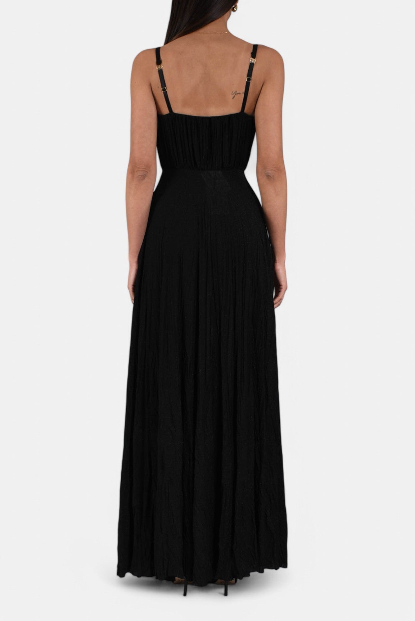 abito lungo in jersey lurex