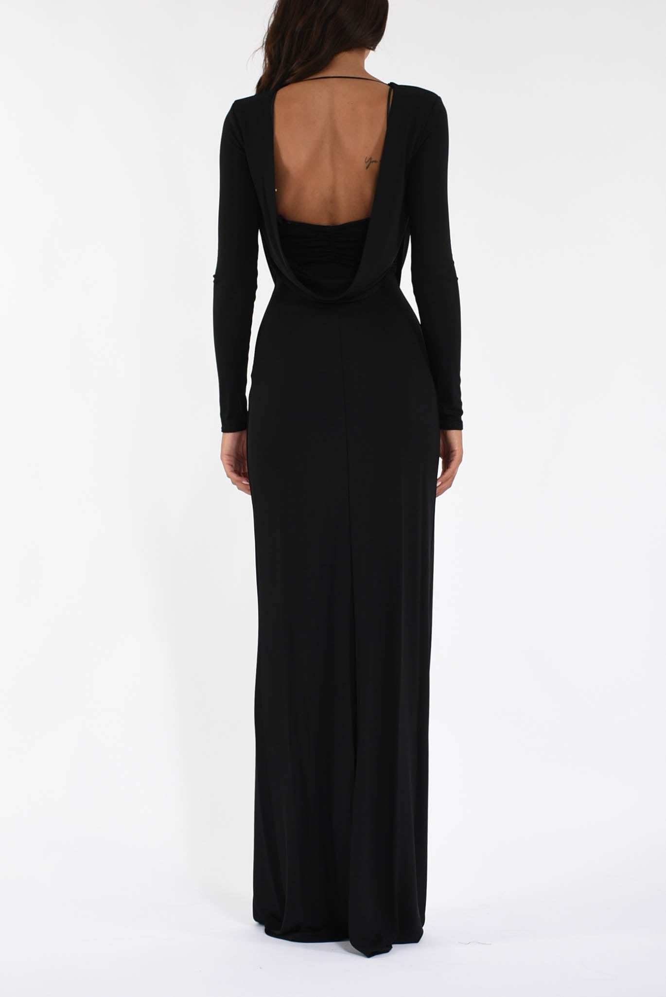 Abito lungo Red Carpet in jersey crêpe fluido