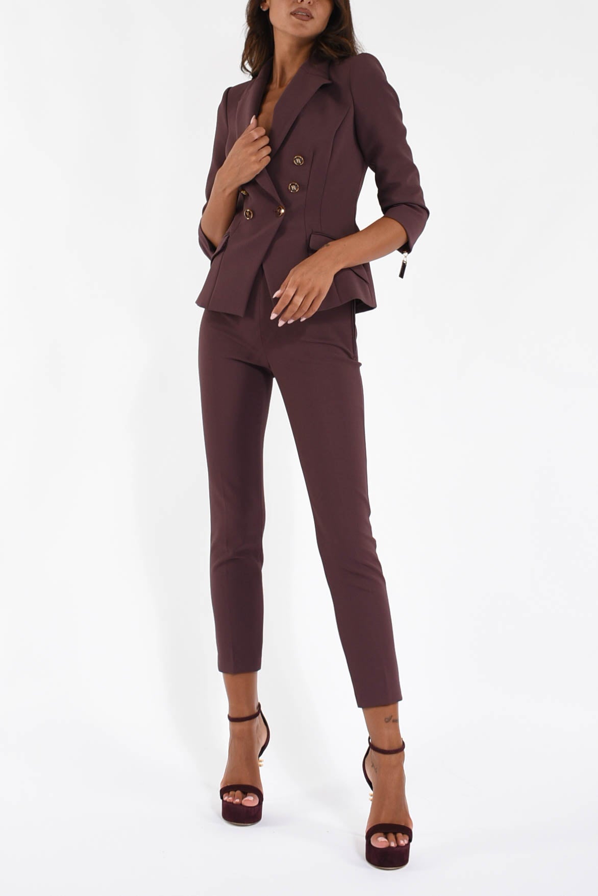 Pantaloni in doppio crêpe