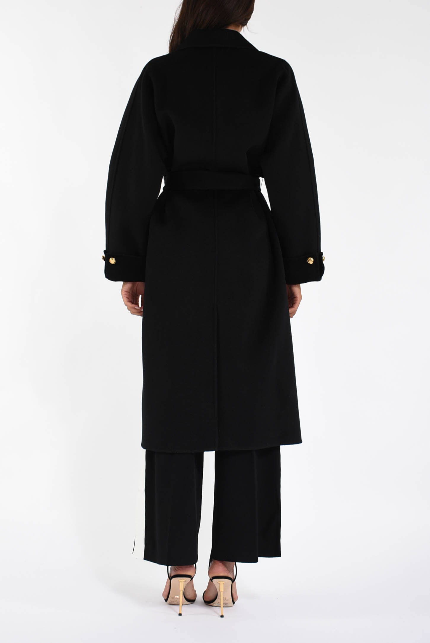 Cappotto in panno di misto lana double