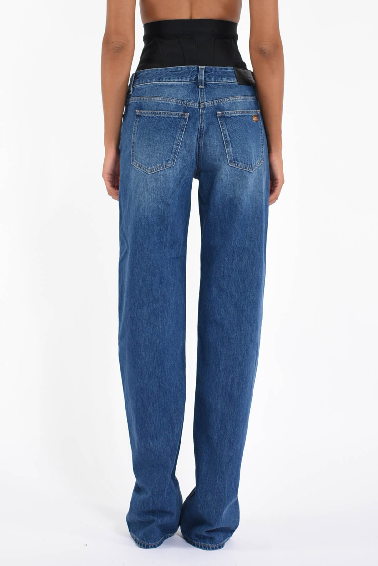 Jeans con vita in neoprene