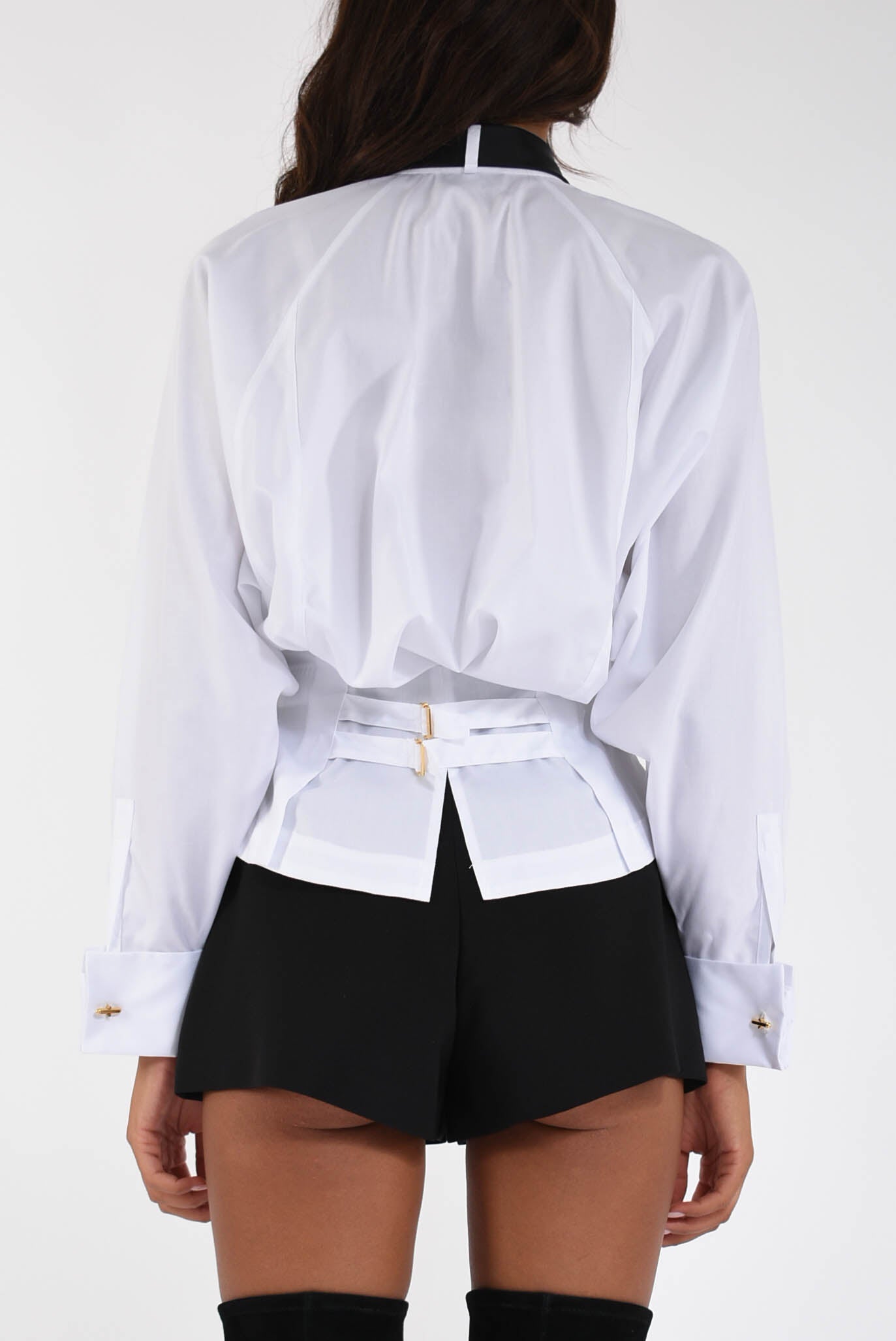 Camicia in popeline di cotone con cravatta